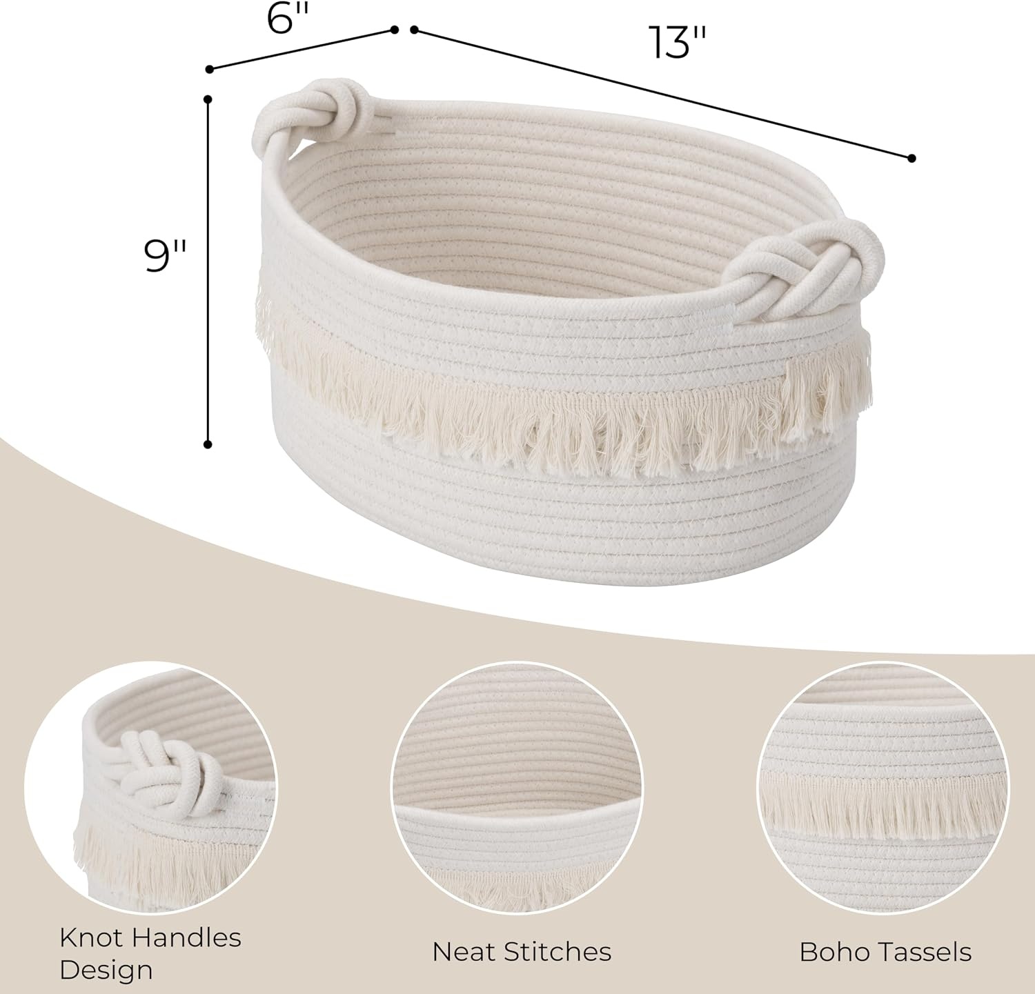 image:imageGRANNY SAYS Bundle of 1Pack Cotton Baskets for Storage amp 1Pack Clothing Storage Bin