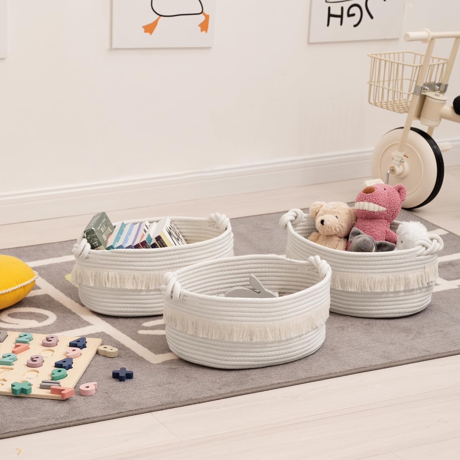 image:imageGRANNY SAYS Bundle of 1Pack Cotton Baskets for Storage amp 1Pack Clothing Storage Bin