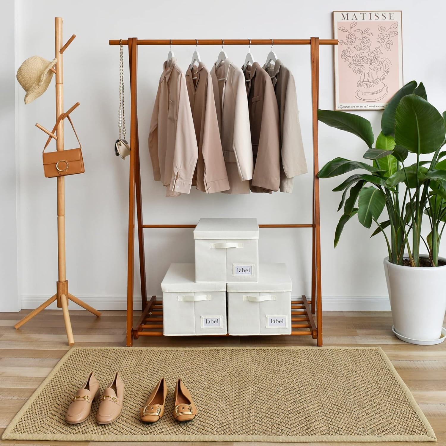 image:imageGRANNY SAYS Bundle of 1Pack Hanging Closet Organizers and Storage amp 3Pack Clothing Storage Bins