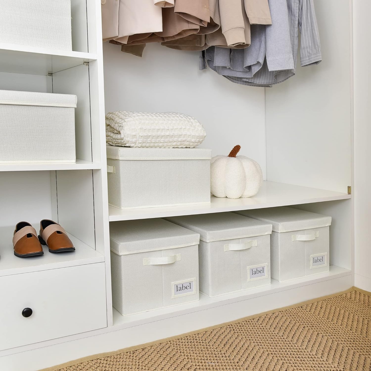 image:imageGRANNY SAYS Bundle of 1Pack Hanging Closet Organizers and Storage amp 3Pack Clothing Storage Bins
