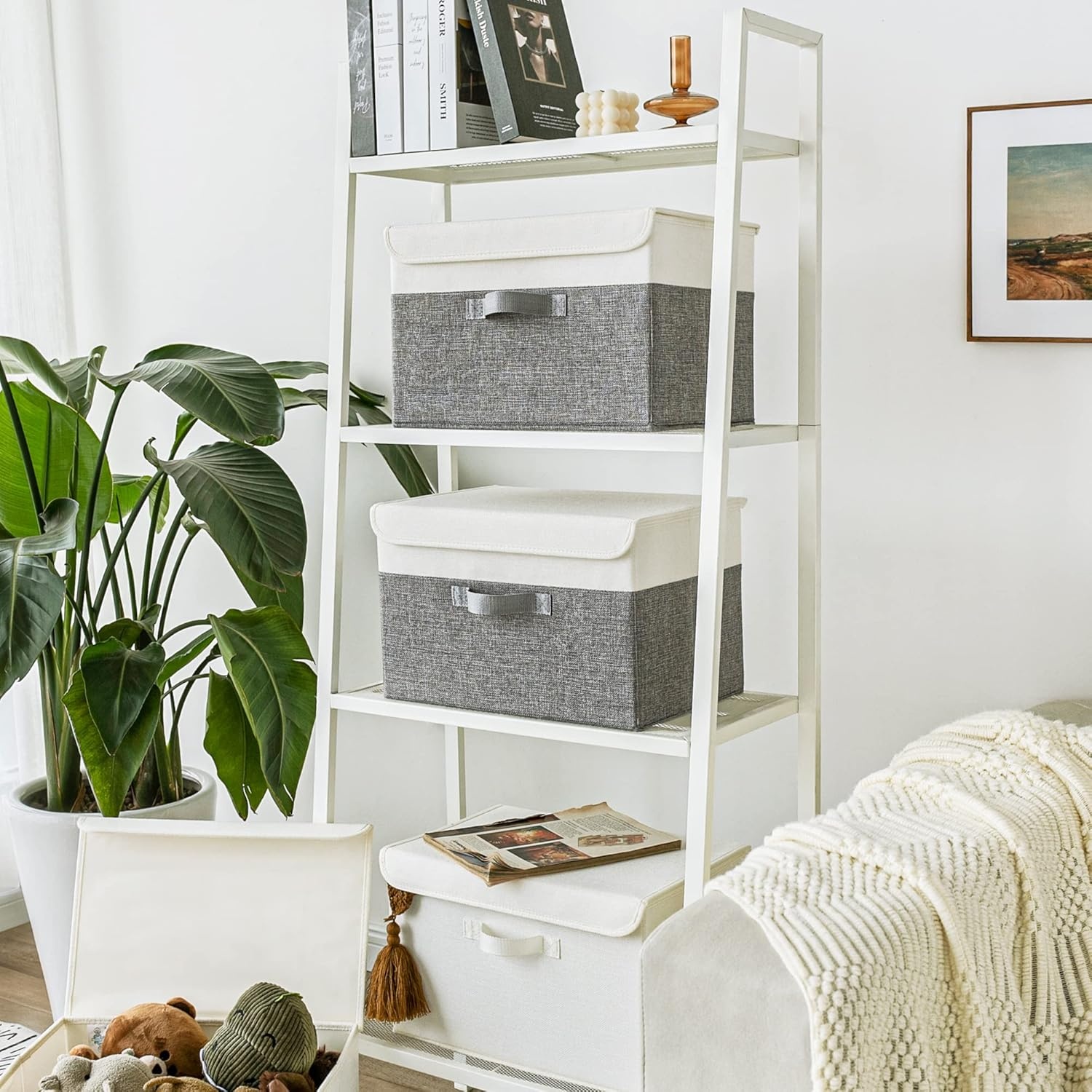 image:imageGRANNY SAYS Bundle of 2Pack Large Storage Bins with Lids amp 2Pack Closet Storage Boxes for Organizing