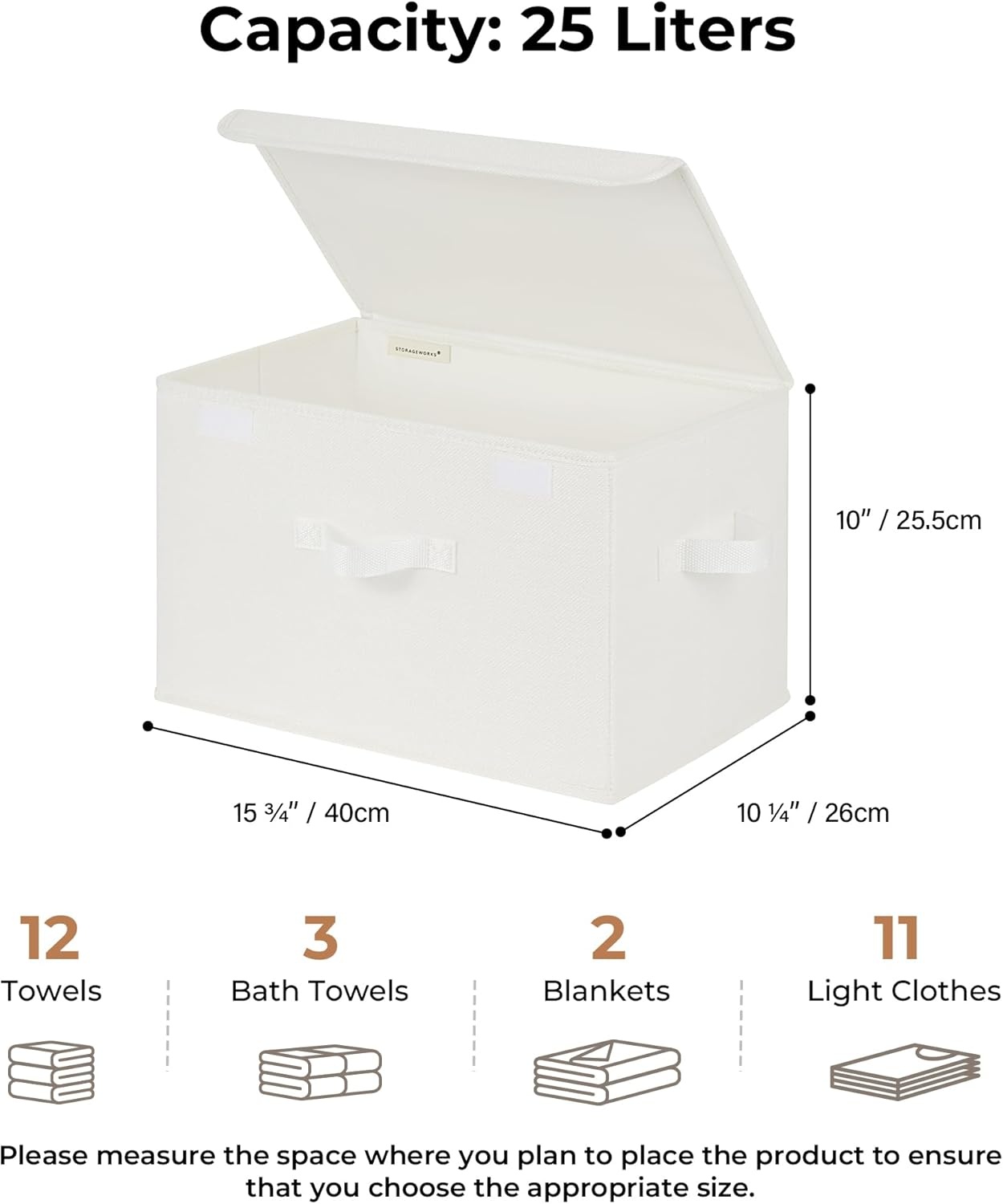 image:imageGRANNY SAYS Bundle of 2Pack Storage Bins for Closet amp 1Pack Rectangle Storage Box with Lids and Handles