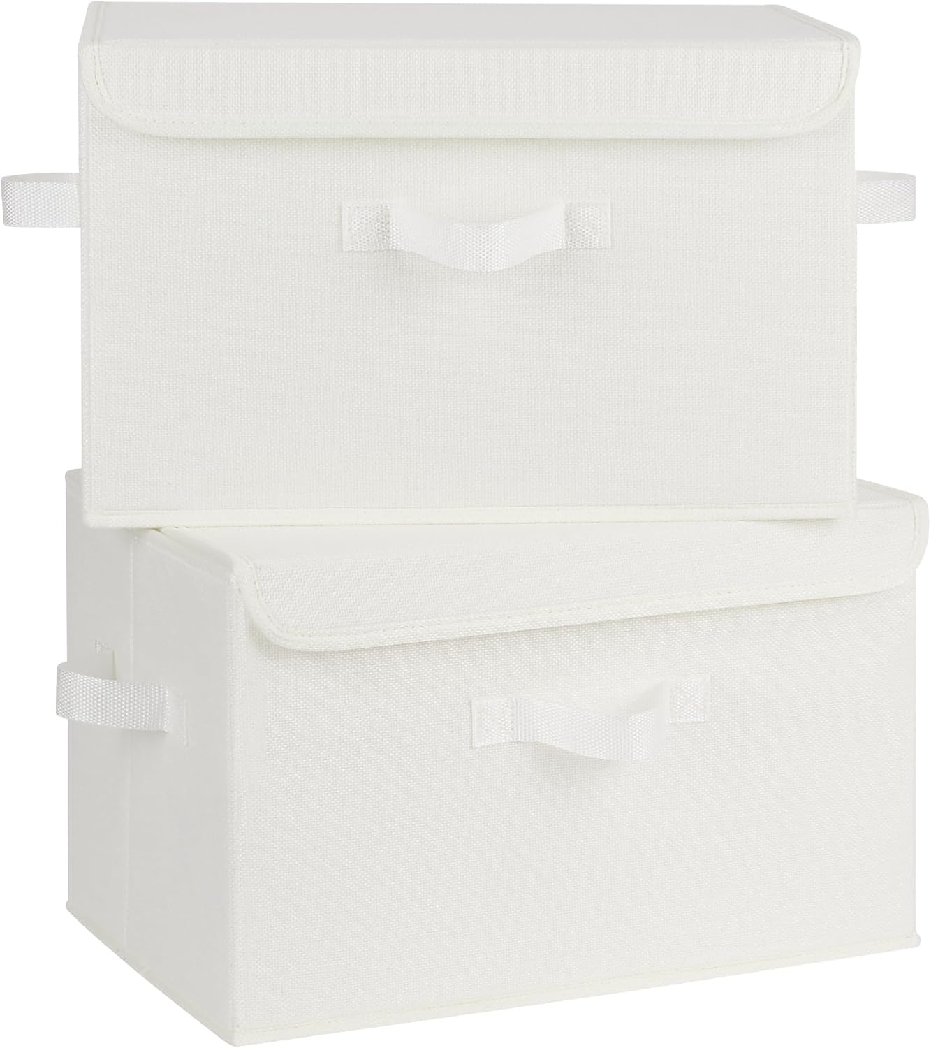 image:imageGRANNY SAYS Bundle of 2Pack Storage Bins for Closet amp 1Pack Rectangle Storage Box with Lids and Handles