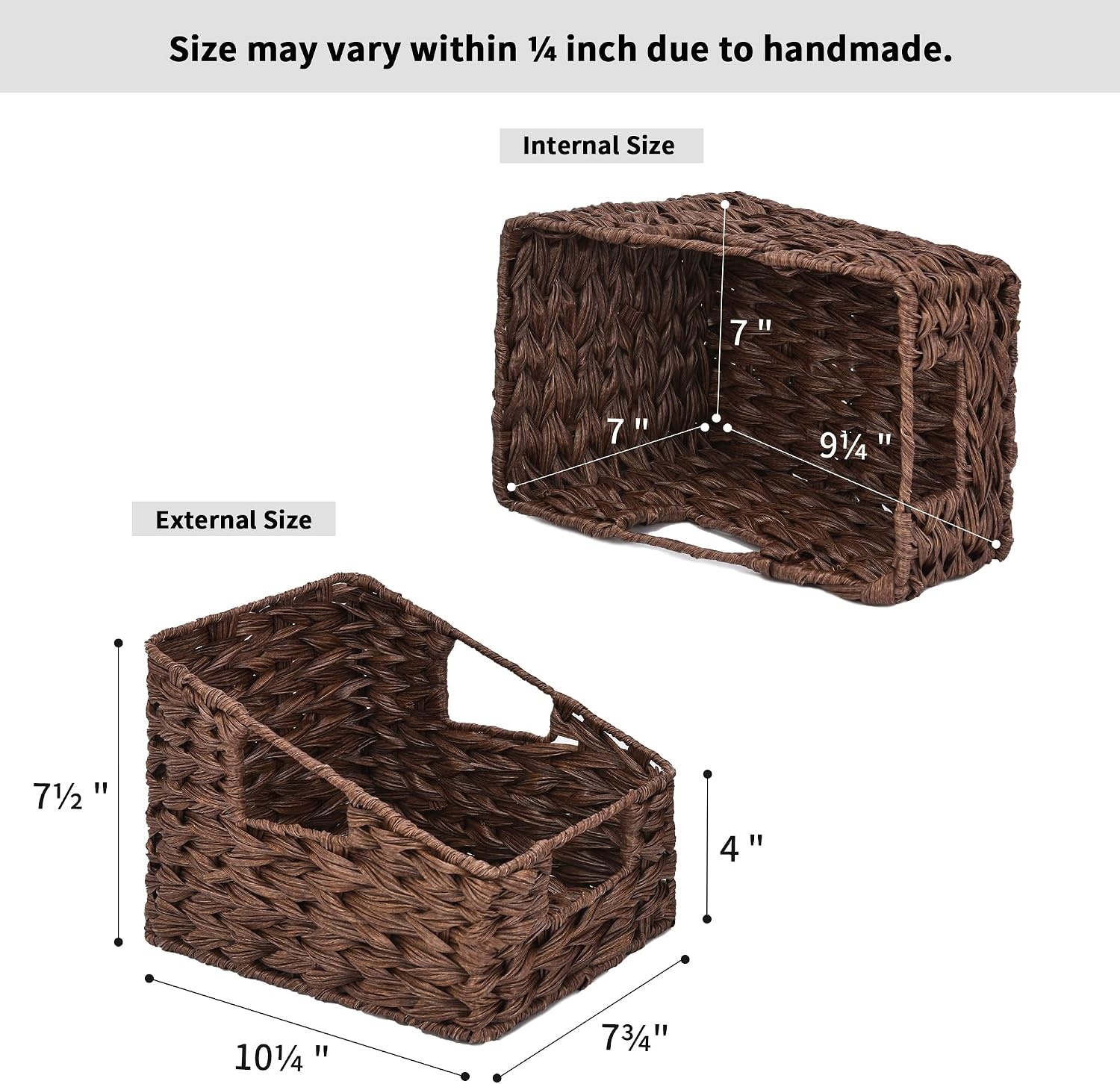 image:imageGRANNY SAYS Bundle of 3 Sets Wicker Shelf Baskets for Organizing