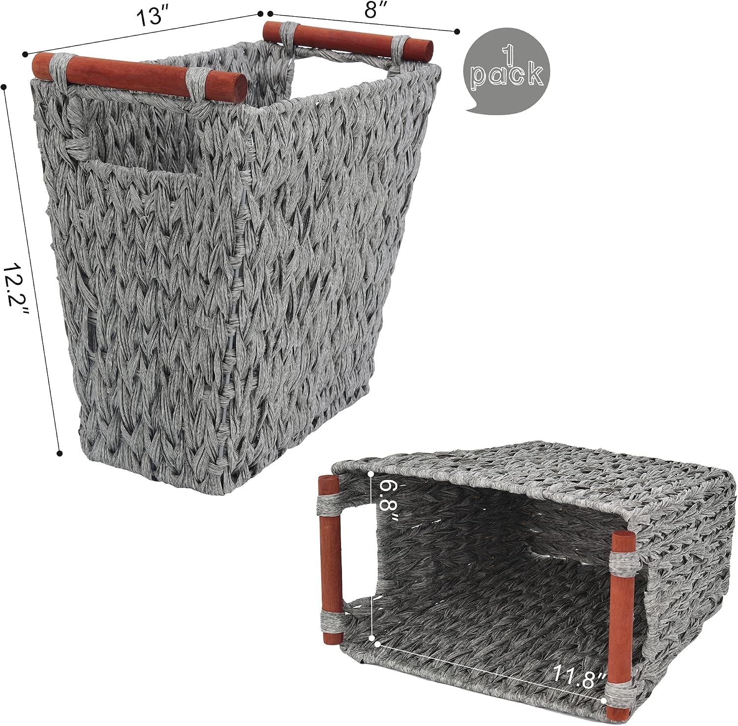 image:imageGRANNY SAYS Bundle of 3 Sets Woven Storage Baskets for Shelves