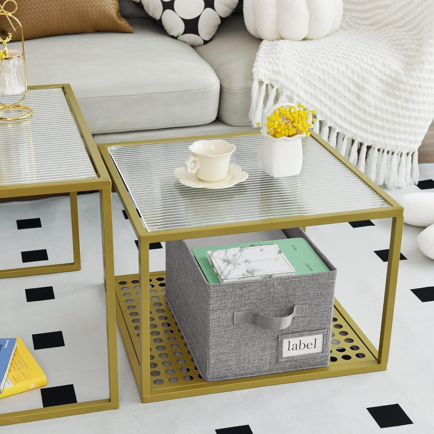 image:imageGRANNY SAYS Bundle of 3Pack Rectangle Storage Bins amp 2Pack Hanging Closet Organizer