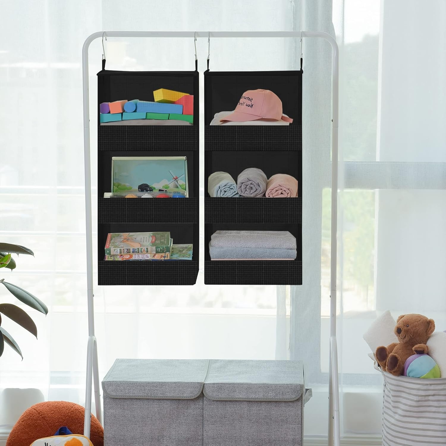 image:imageGRANNY SAYS Bundle of 3Pack Rectangle Storage Bins amp 2Pack Hanging Closet Organizer