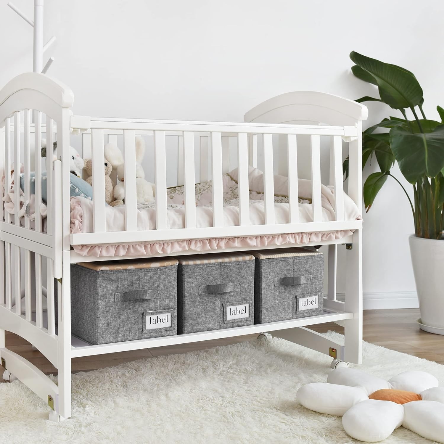 image:imageGRANNY SAYS Bundle of 3Pack Strage Boxes with Handles amp 2Pack Wicker Baskets for Shelves