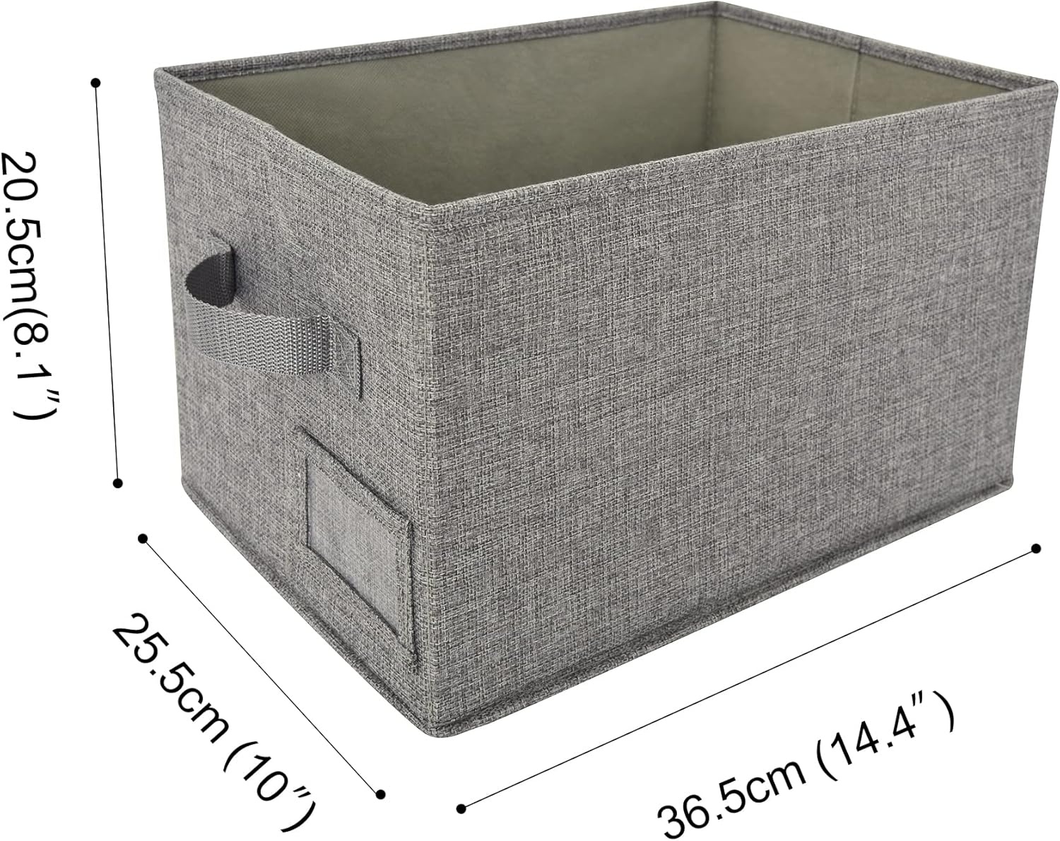 image:imageGRANNY SAYS Bundle of 3Pack Strage Boxes with Handles amp 2Pack Wicker Baskets for Shelves