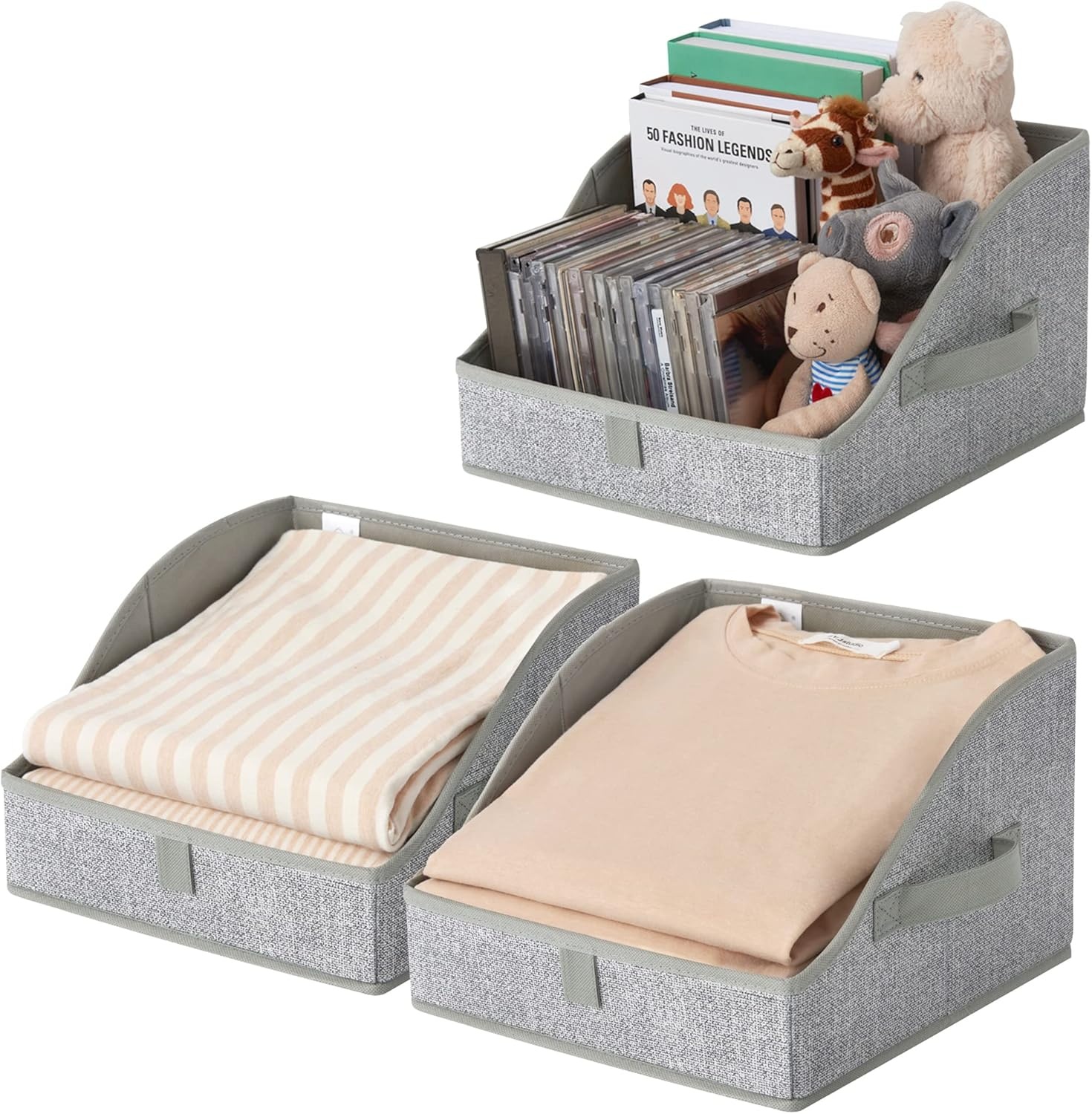 image:imageGRANNY SAYS Bundle of 3Pack Trapezoid Closet Storage Bins amp 3Pack Trapezoid Storage Bins