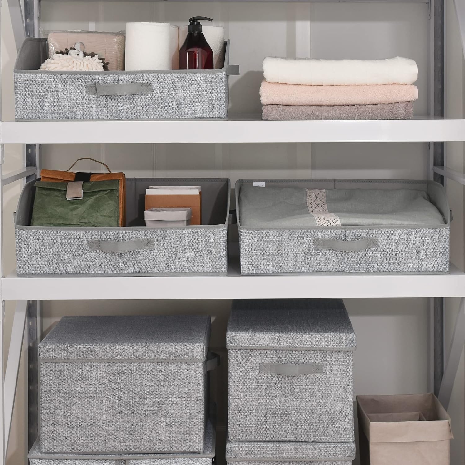 image:imageGRANNY SAYS Bundle of 3Pack Trapezoid Closet Storage Bins amp 3Pack Trapezoid Storage Bins