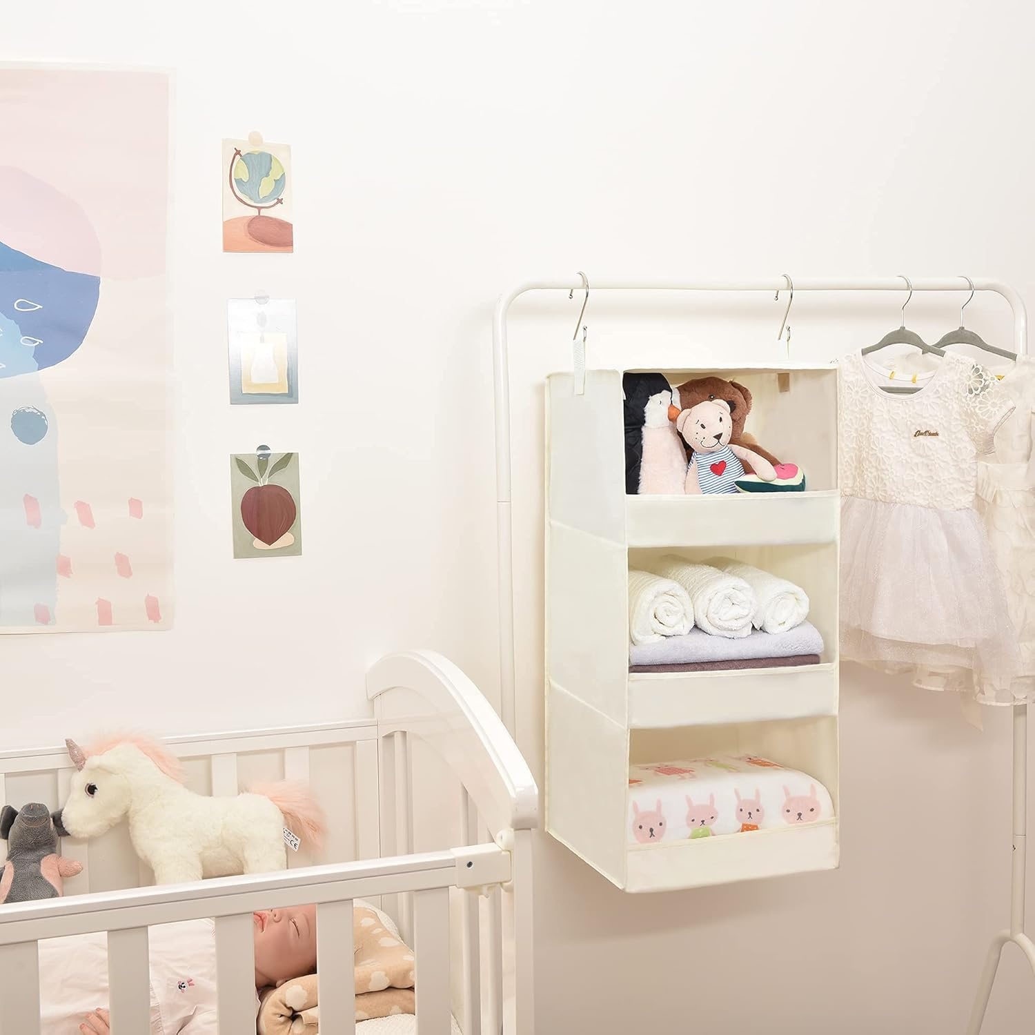 image:imageGRANNY SAYS Bundle of 3Pack Trapezoid Storage Bins amp 1Pack Hanging Closet Organizer