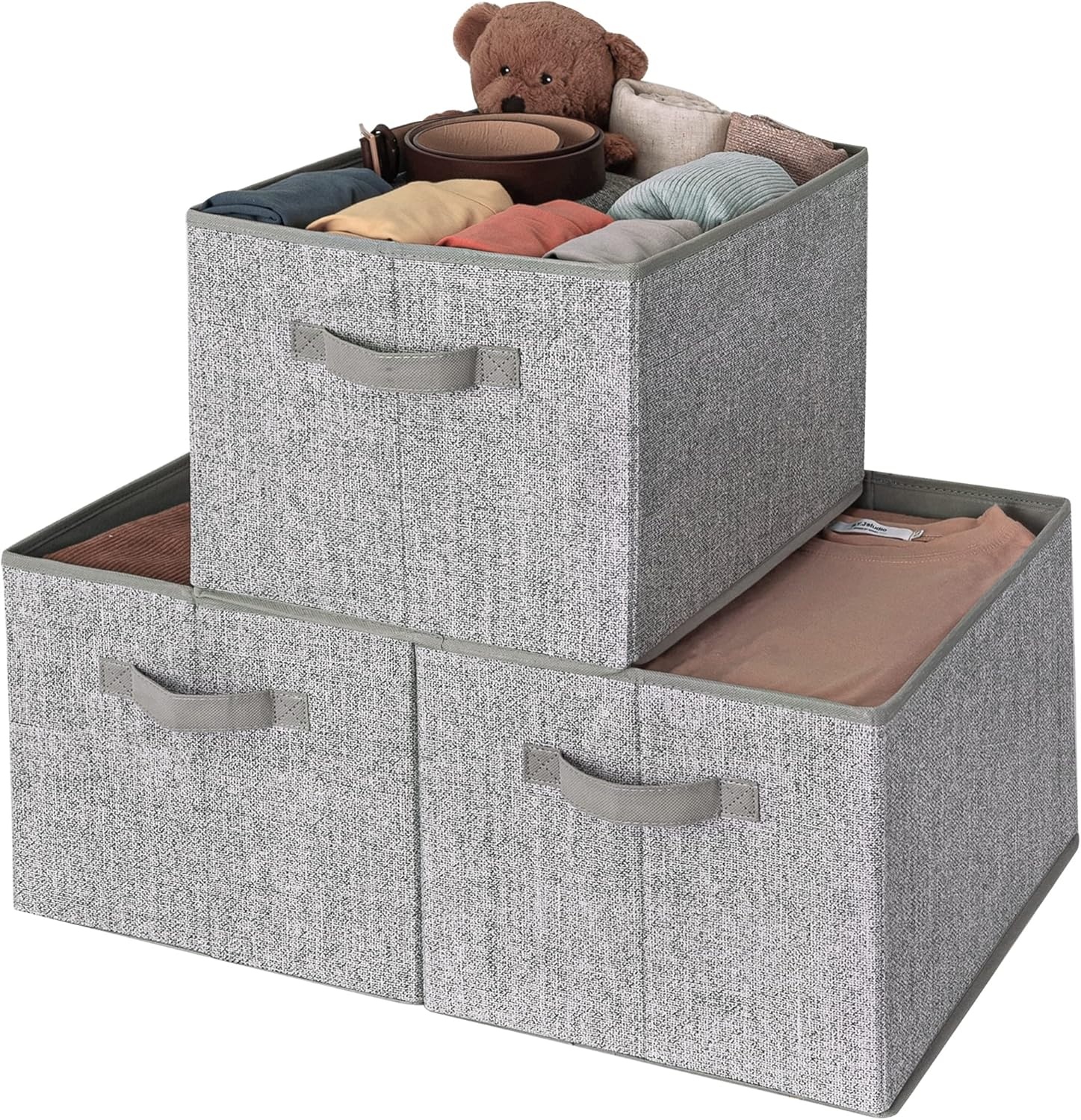 image:imageGRANNY SAYS Bundle of 3Pack Trapezoid Storage Bins for Organizing amp 3Pack Rectangle Lidless Storage Bins