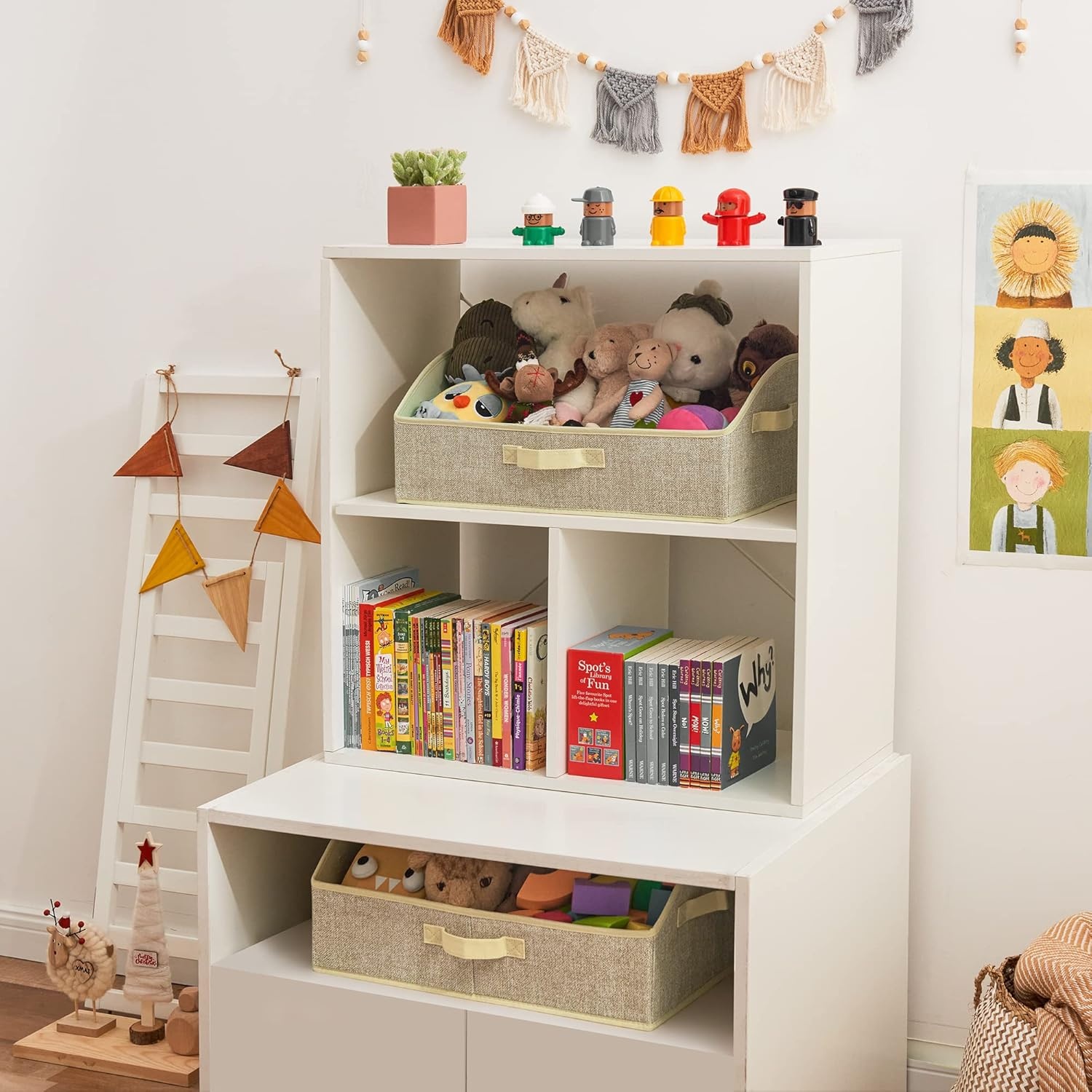 image:imageGRANNY SAYS Bundle of 4Pack Storage Bins for Shelves amp 3Pack Trapezoid Storage Bins