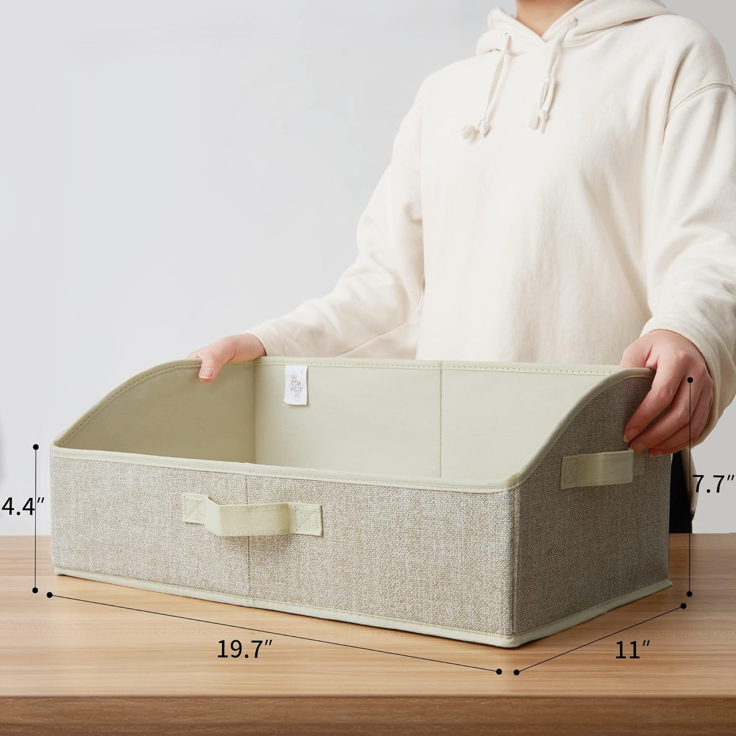 image:imageGRANNY SAYS Bundle of 4Pack Storage Bins for Shelves amp 3Pack Trapezoid Storage Bins