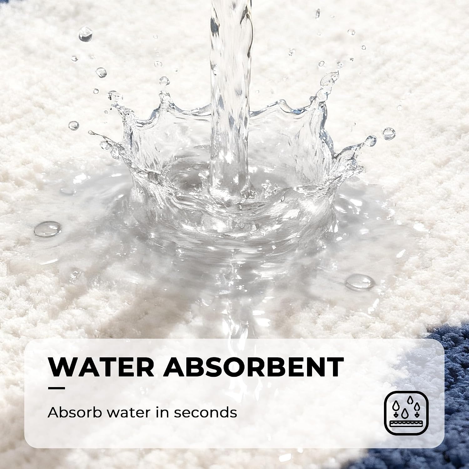 image:imageGRANNY SAYS Checkered Pink Bathroom Rugs Decor 24 x 16 Fluffy Rug Absorbent Microfiber Ultra Soft Bath Mat Washable NonSlip Bath Mats for Bathroom Cute Floor Mat for Tub Shower BedroomDeep Bluewave