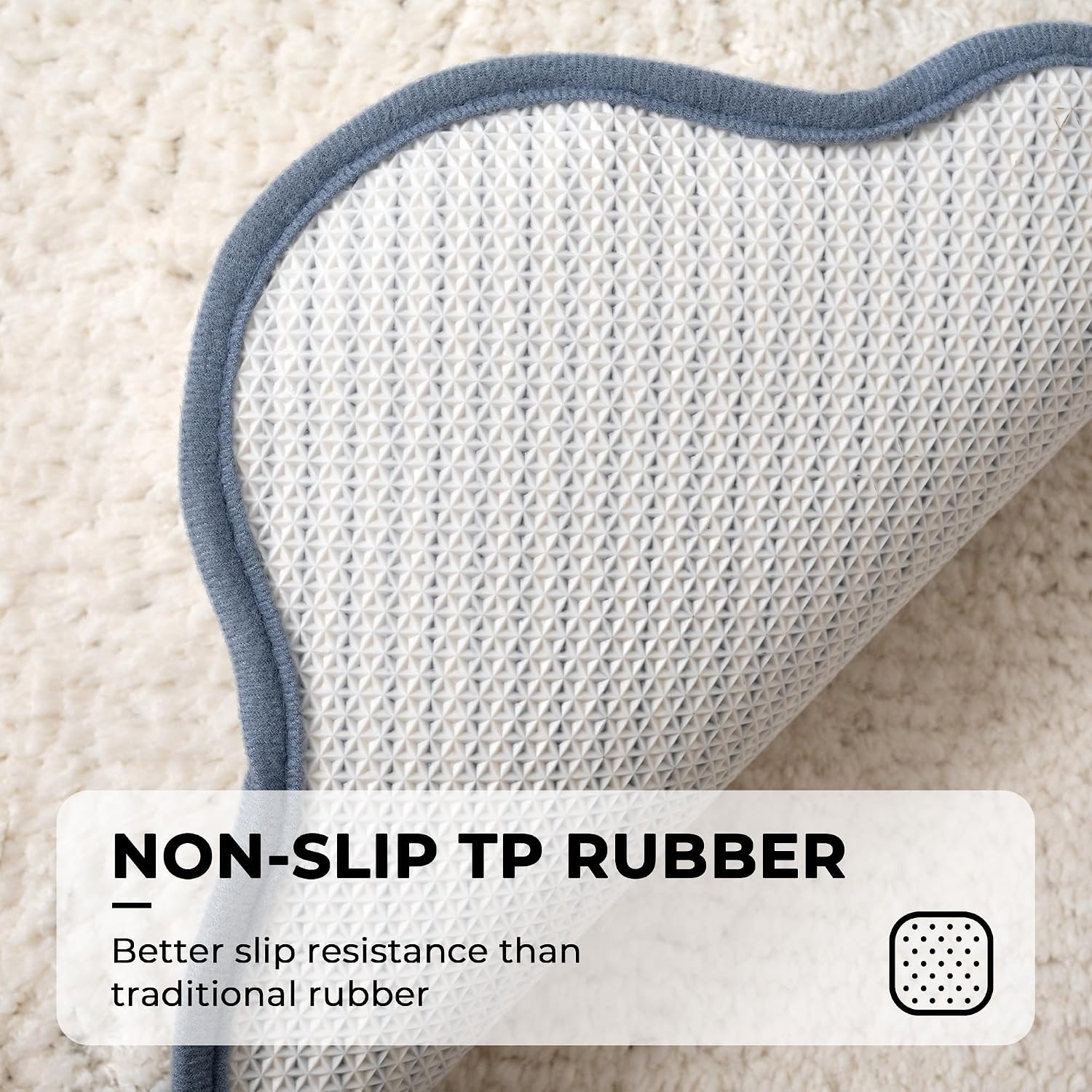 image:imageGRANNY SAYS Checkered Pink Bathroom Rugs Decor 24 x 16 Fluffy Rug Absorbent Microfiber Ultra Soft Bath Mat Washable NonSlip Bath Mats for Bathroom Cute Floor Mat for Tub Shower BedroomDeep Bluewave