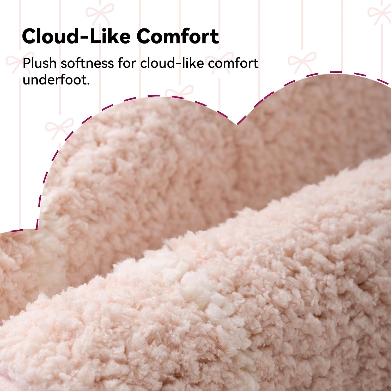image:imageGRANNY SAYS Checkered Pink Bathroom Rugs Decor 24 x 16 Fluffy Rug Absorbent Microfiber Ultra Soft Bath Mat Washable NonSlip Bath Mats for Bathroom Cute Floor Mat for Tub Shower BedroomBow