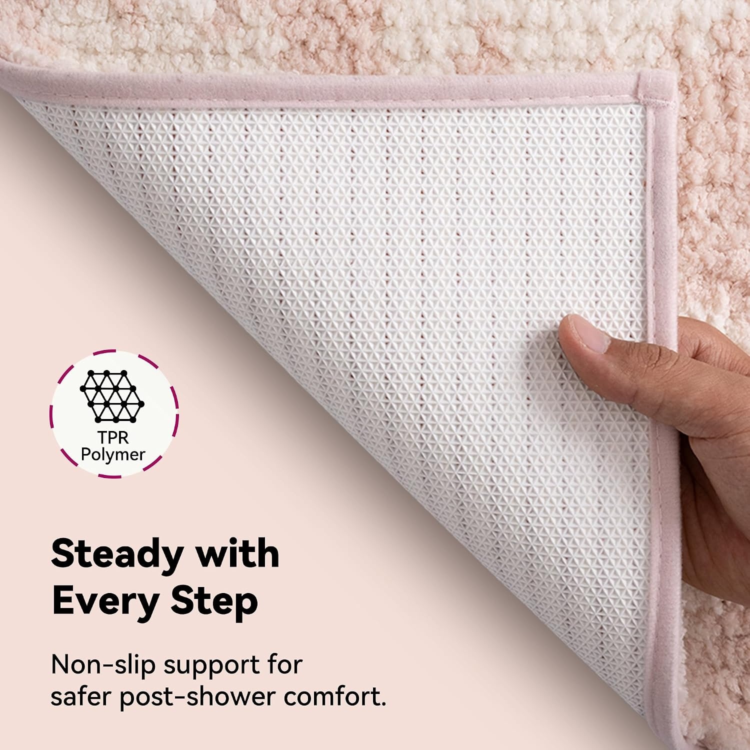 image:imageGRANNY SAYS Checkered Pink Bathroom Rugs Decor 24 x 16 Fluffy Rug Absorbent Microfiber Ultra Soft Bath Mat Washable NonSlip Bath Mats for Bathroom Cute Floor Mat for Tub Shower BedroomPink Daisy
