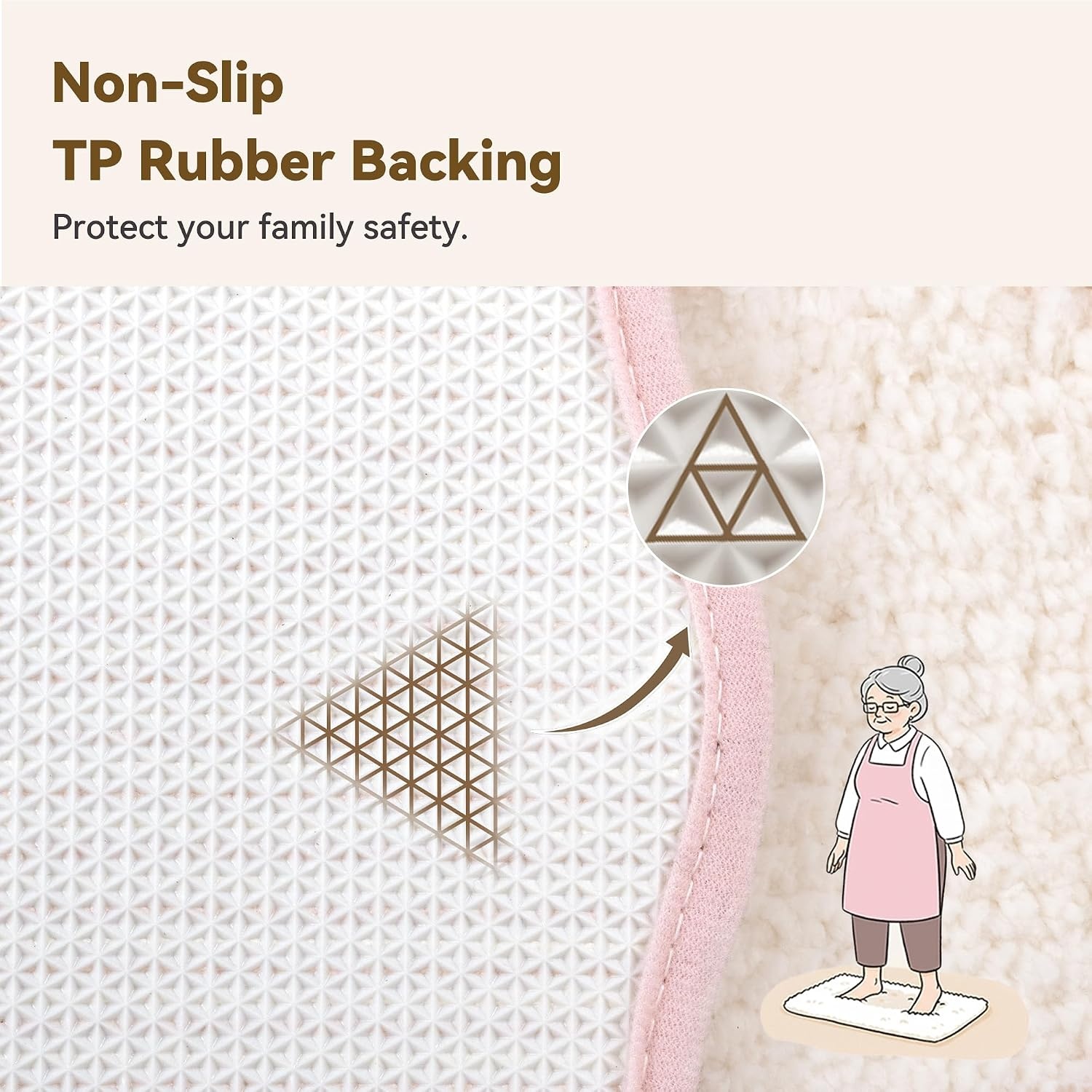image:imageGRANNY SAYS Checkered Pink Bathroom Rugs Decor 24 x 16 Fluffy Rug Absorbent Microfiber Ultra Soft Bath Mat Washable NonSlip Bath Mats for Bathroom Cute Floor Mat for Tub Shower BedroomPinkcute Waved