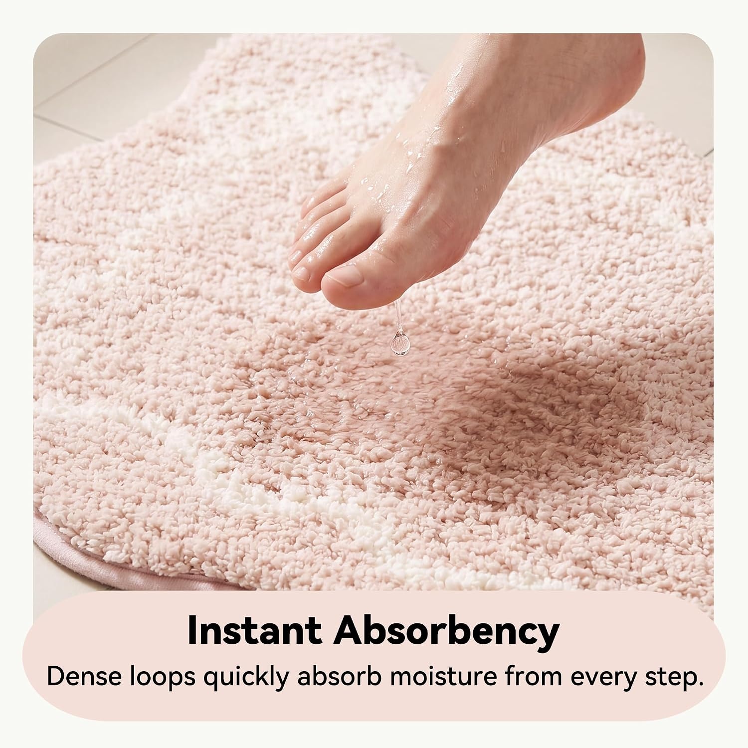 image:imageGRANNY SAYS Checkered Pink Bathroom Rugs Decor 24 x 16 Fluffy Rug Absorbent Microfiber Ultra Soft Bath Mat Washable NonSlip Bath Mats for Bathroom Cute Floor Mat for Tub Shower BedroomBow