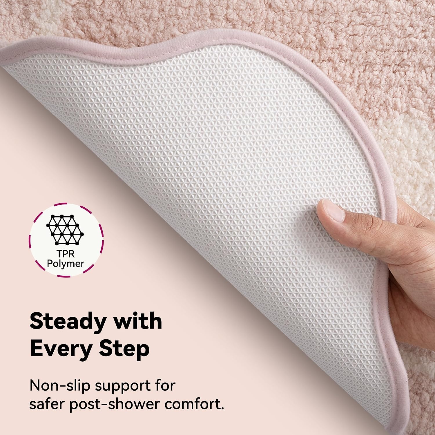 image:imageGRANNY SAYS Checkered Pink Bathroom Rugs Decor 24 x 16 Fluffy Rug Absorbent Microfiber Ultra Soft Bath Mat Washable NonSlip Bath Mats for Bathroom Cute Floor Mat for Tub Shower BedroomPink Heart