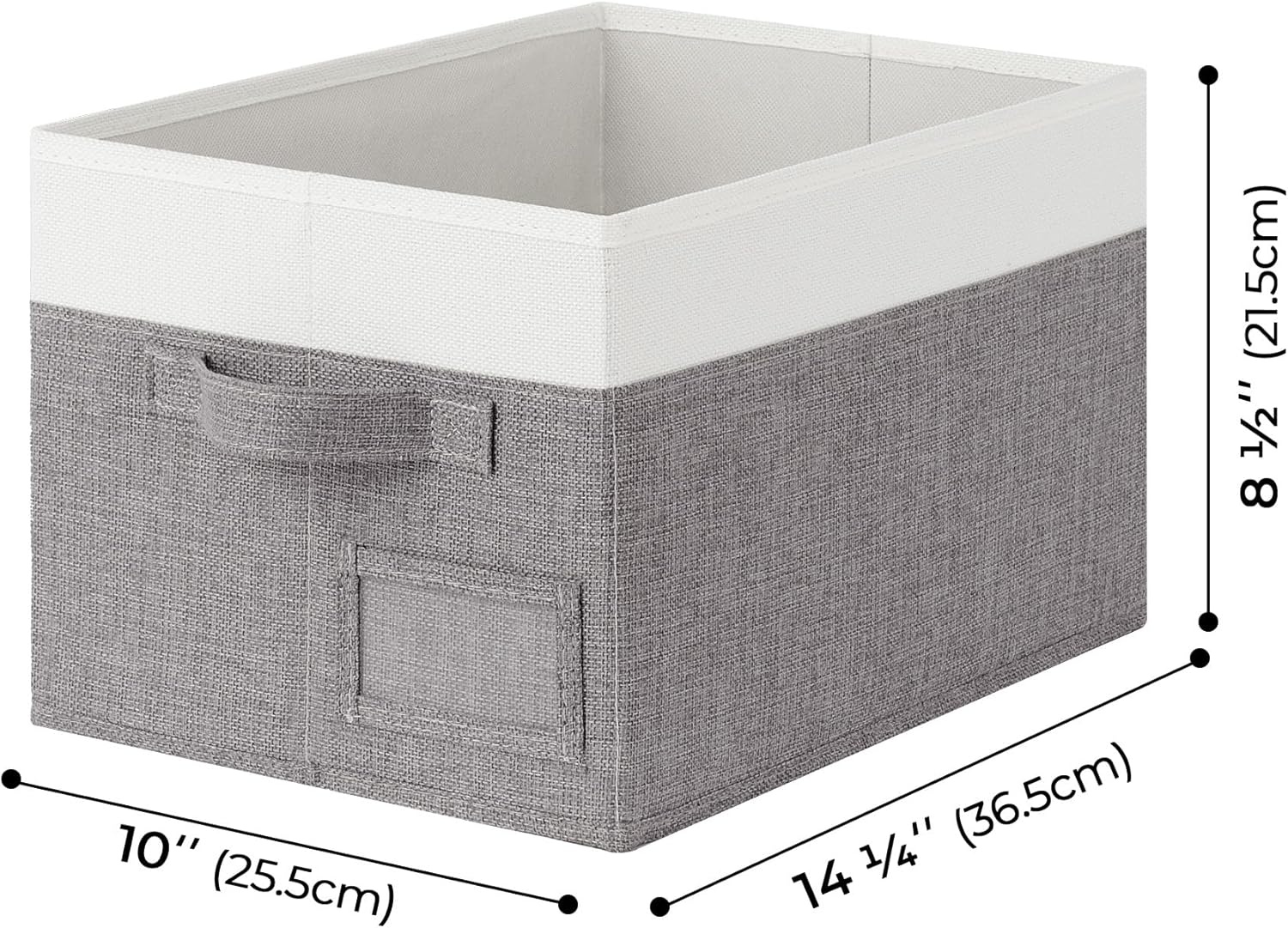 image:imageGRANNY SAYS Closet Storage Bins Storage Baskets for Closet Fabric Bins for Clothes Closet Organizer Bins Gray Medium 3PackWhiteGray