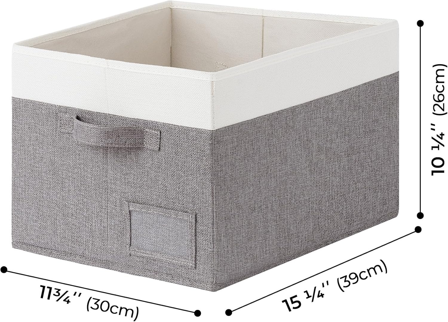 image:imageGRANNY SAYS Closet Storage Bins Storage Baskets for Closet Fabric Bins for Clothes Closet Organizer Bins Gray Medium 3PackWhiteGray