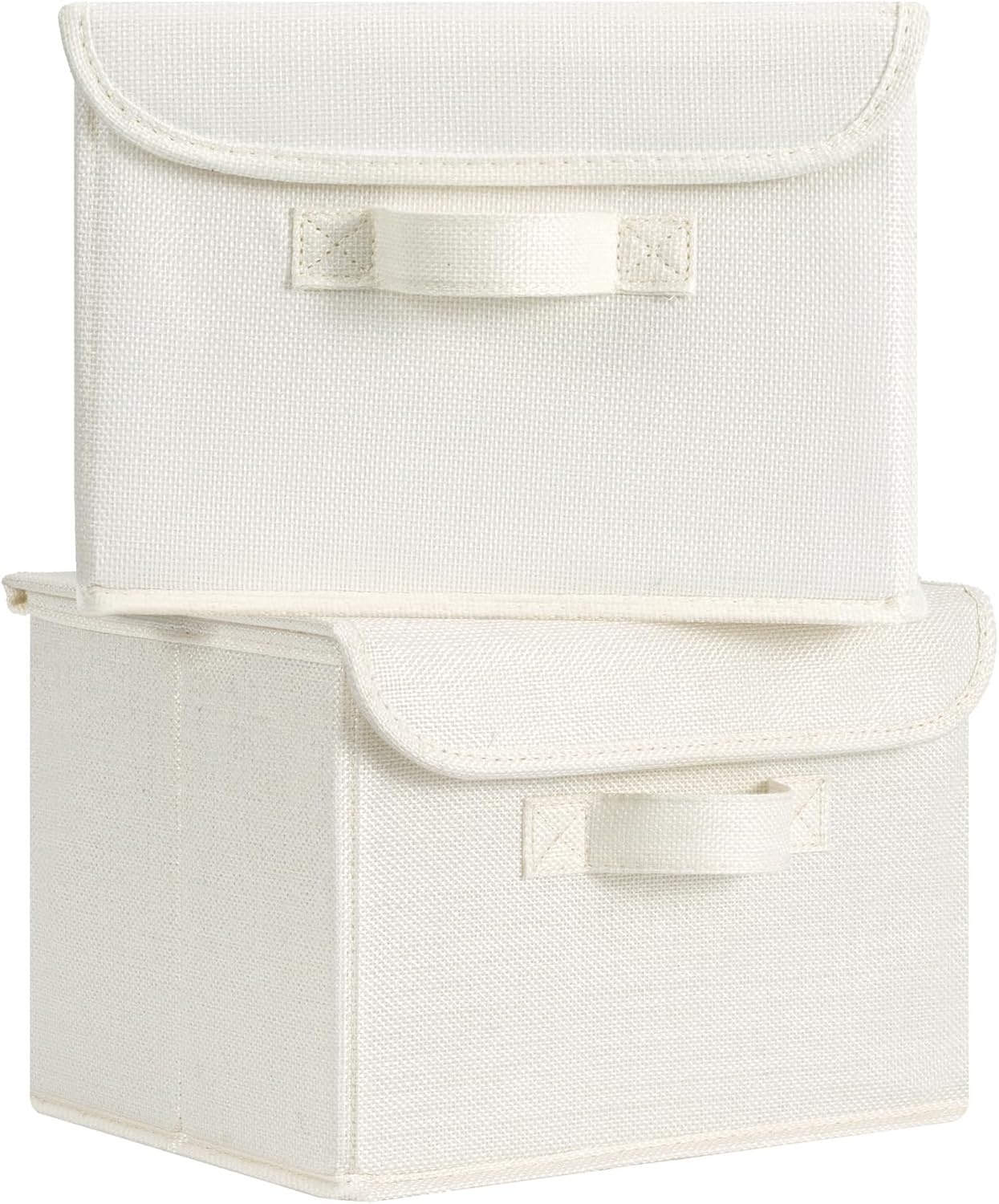 image:imageGRANNY SAYS Closet Storage Bins Storage Boxes with Lids Clothes Organizing Bins Lidded Baskets for Toys Clothing Gray Extra Large 2PackIvory White