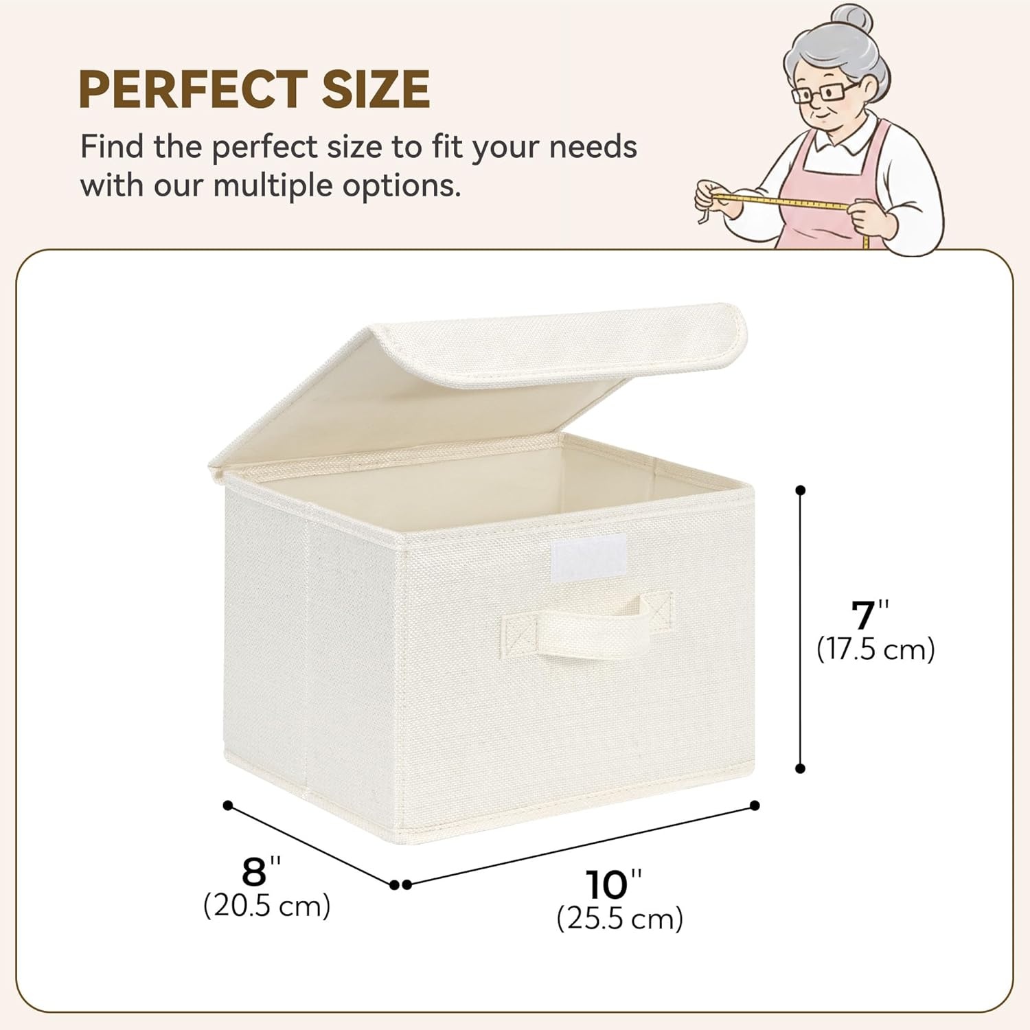 image:imageGRANNY SAYS Closet Storage Bins Storage Boxes with Lids Clothes Organizing Bins Lidded Baskets for Toys Clothing Gray Extra Large 2PackIvory White