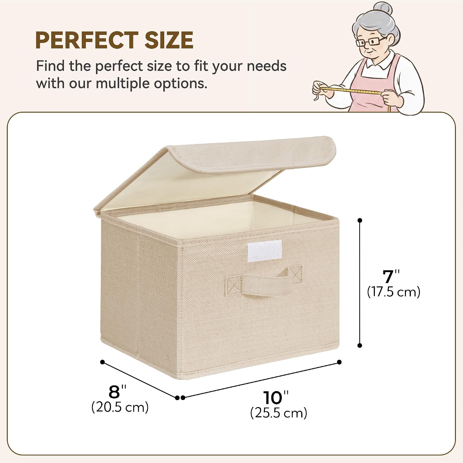 image:imageGRANNY SAYS Closet Storage Bins Storage Boxes with Lids Clothes Organizing Bins Lidded Baskets for Toys Clothing Gray Extra Large 2PackKhaki