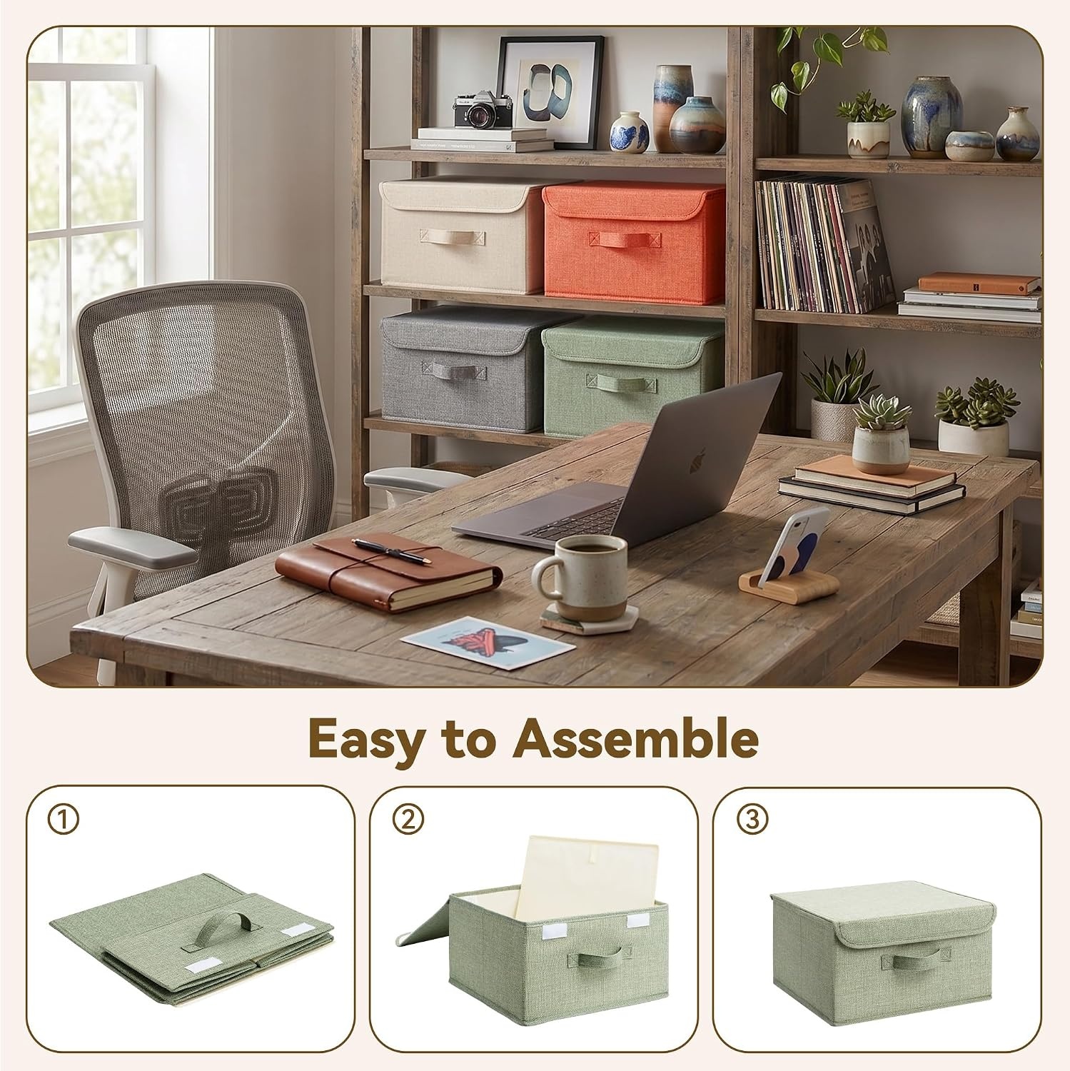image:imageGRANNY SAYS Closet Storage Bins Storage Boxes with Lids Clothes Organizing Bins Lidded Baskets for Toys Clothing Gray Extra Large 2PackMixed Colors
