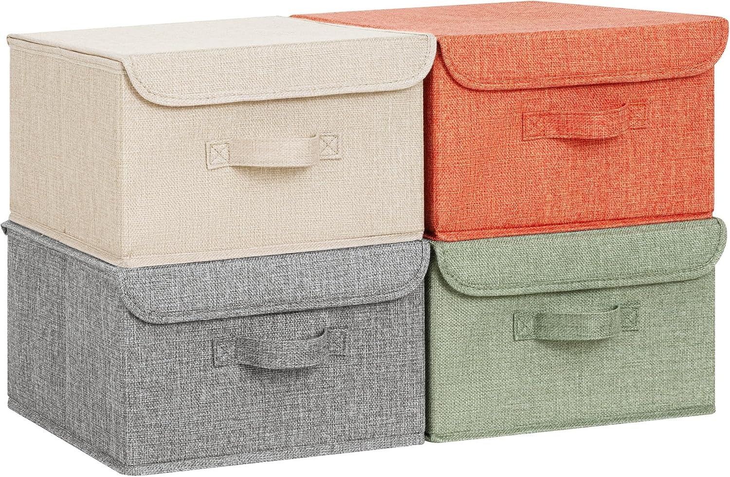 image:imageGRANNY SAYS Closet Storage Bins Storage Boxes with Lids Clothes Organizing Bins Lidded Baskets for Toys Clothing Gray Extra Large 2PackMixed Colors