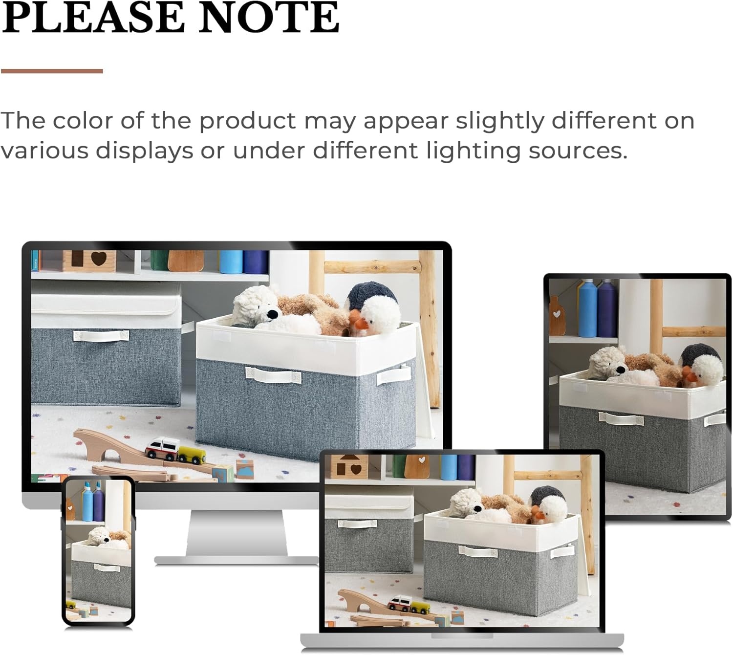 image:imageGRANNY SAYS Closet Storage Bins Storage Boxes with Lids Clothes Organizing Bins Lidded Baskets for Toys Clothing Gray Extra Large 2PackWhiteGray