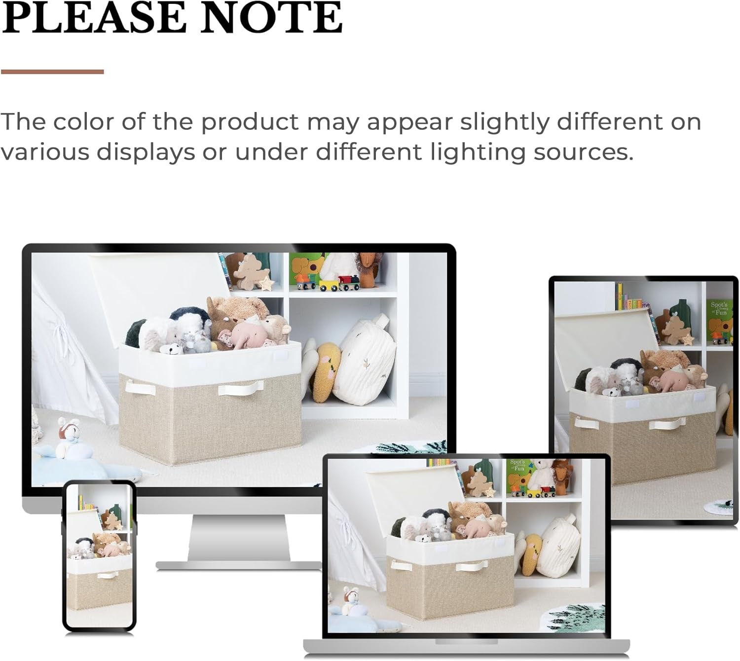 image:imageGRANNY SAYS Closet Storage Bins Storage Boxes with Lids Clothes Organizing Bins Lidded Baskets for Toys Clothing Gray Extra Large 2PackWhiteKhaki