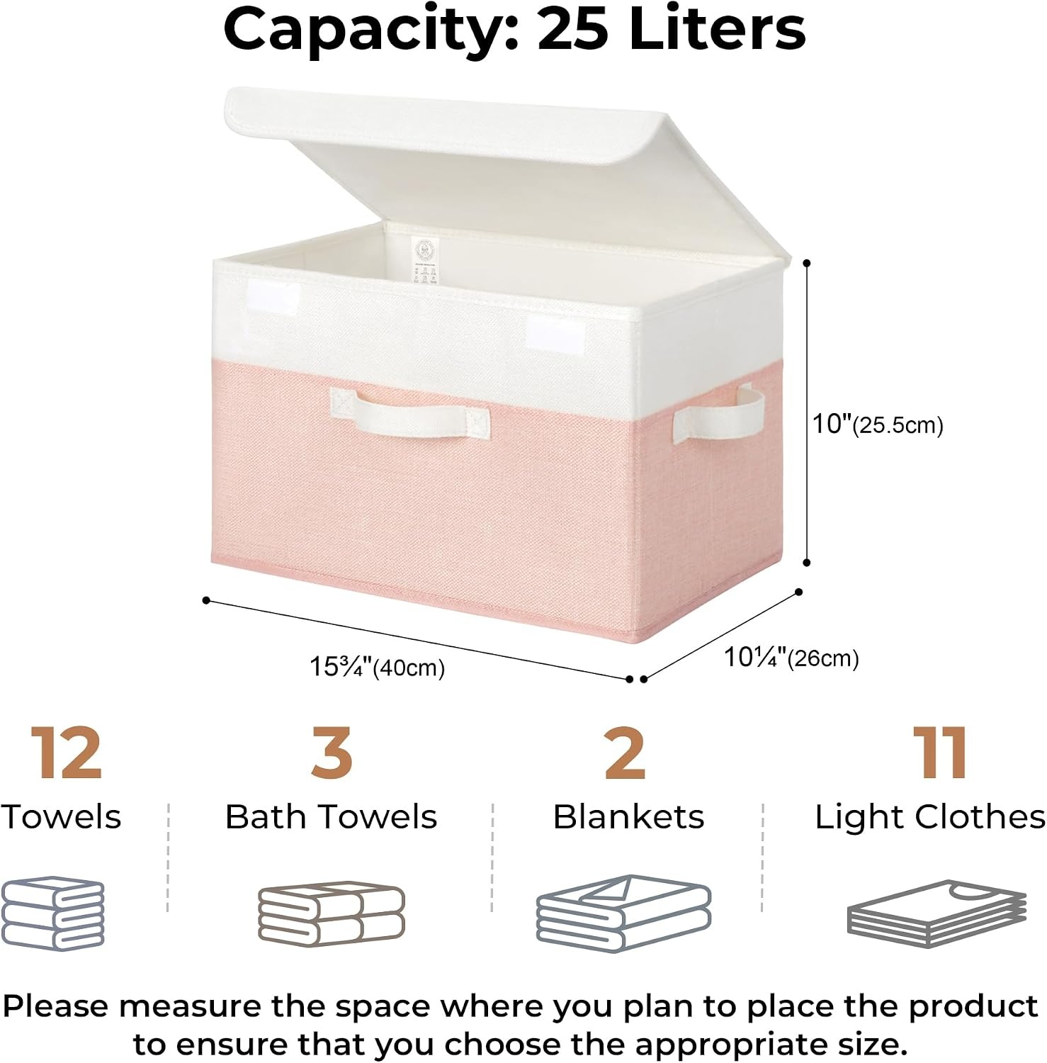 image:imageGRANNY SAYS Closet Storage Bins Storage Boxes with Lids Clothes Organizing Bins Lidded Baskets for Toys Clothing Gray Extra Large 2PackWhitePink