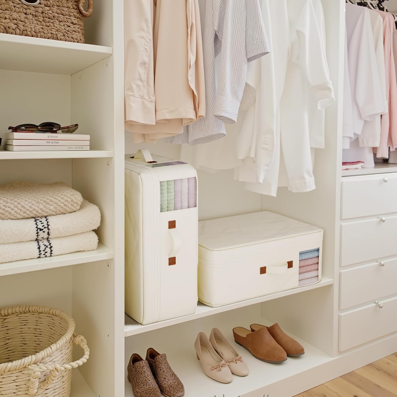 image:imageGRANNY SAYS Clothes Storage Bags 4Pack Storage Bins with Lids 3Pack