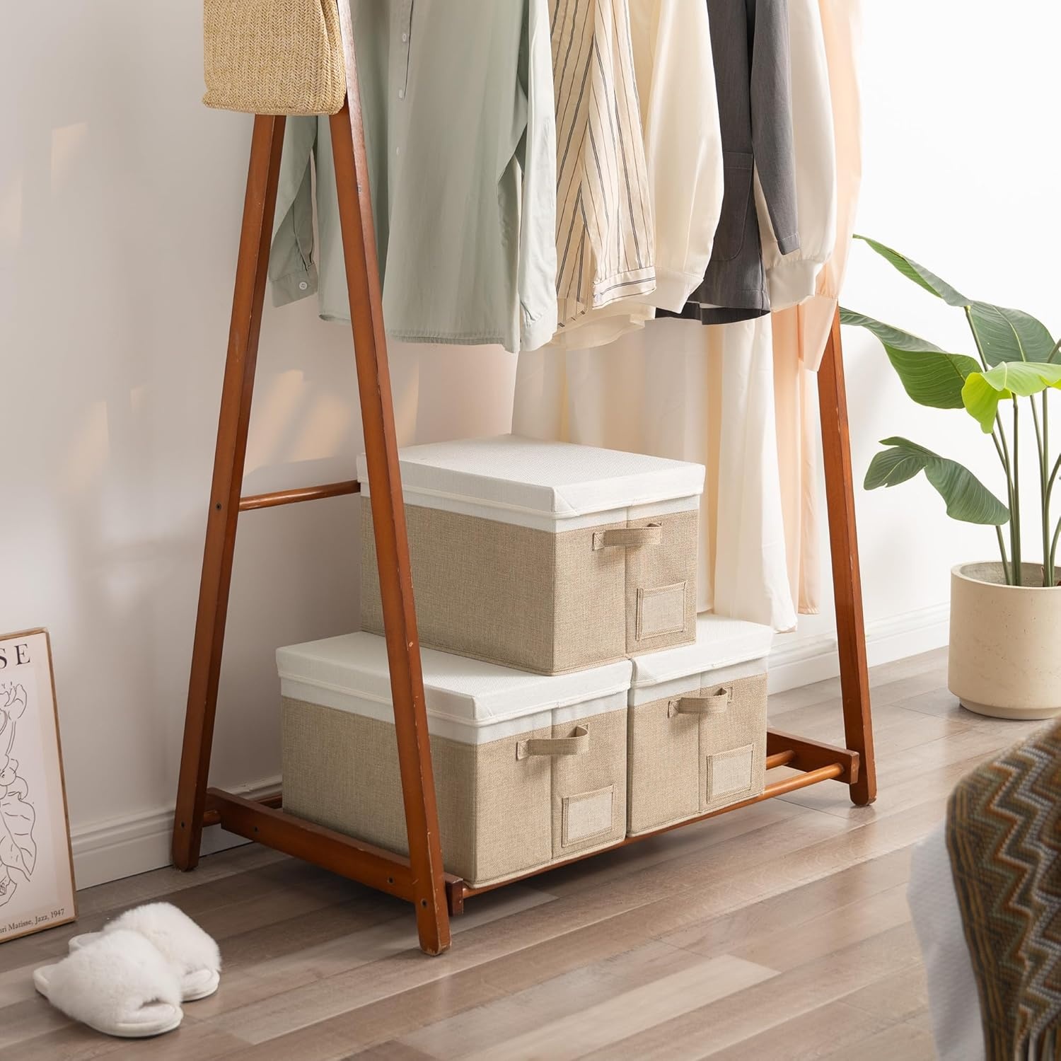 image:imageGRANNY SAYS Clothes Storage Bags 4Pack Storage Bins with Lids 3Pack