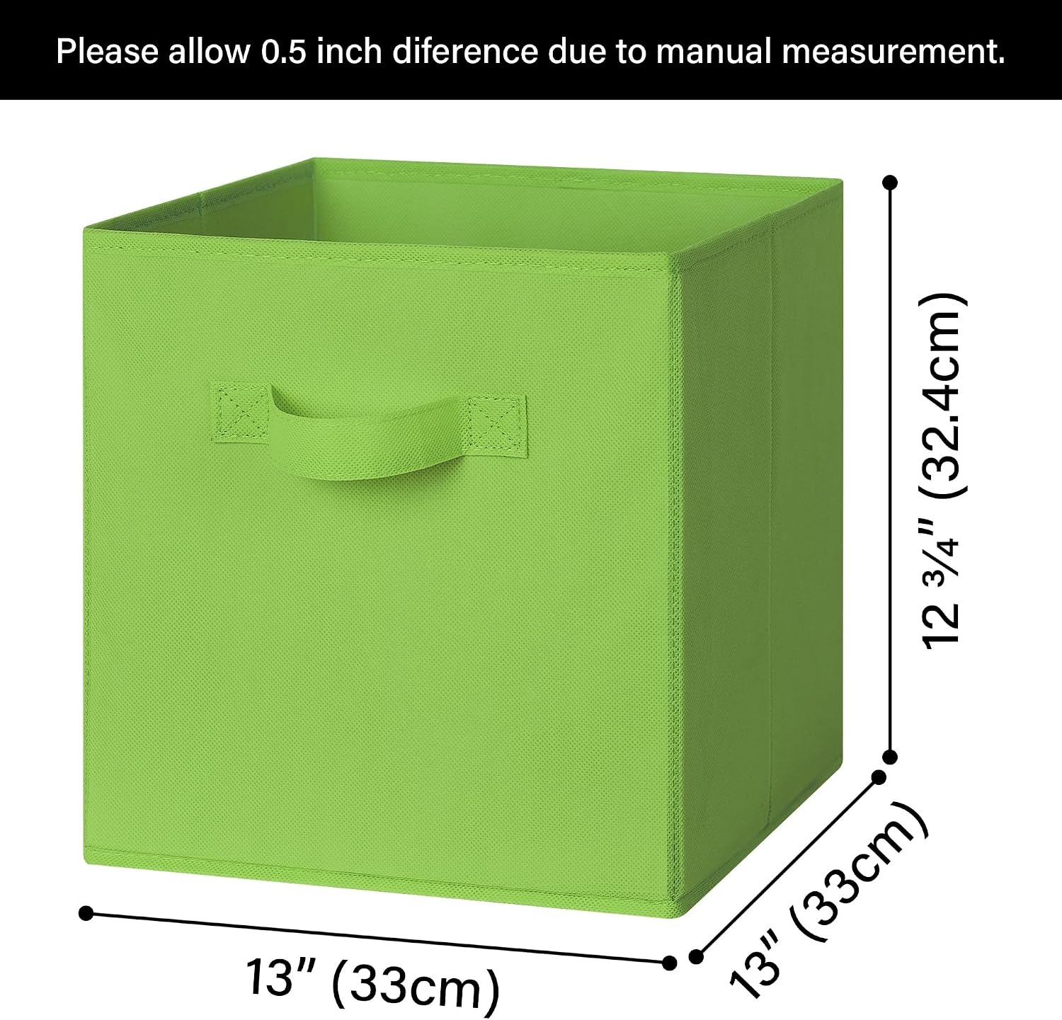 image:imageGRANNY SAYS Cube Storage Bins 11 Inch 6 Pack Storage Cube Organizer Foldable Fabric Storage Boxes with Handle Decorative Clothing Storage Baskets for Shelves Closet PinkRainbow