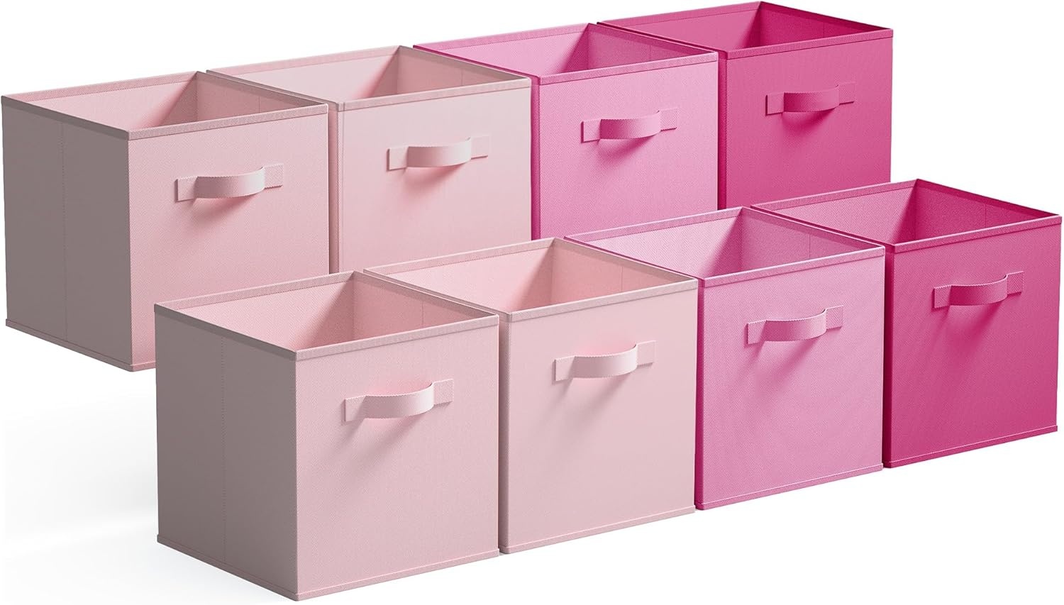 image:imageGRANNY SAYS Cube Storage Bins 11 Inch 6 Pack Storage Cube Organizer Foldable Fabric Storage Boxes with Handle Decorative Clothing Storage Baskets for Shelves Closet PinkPink Gradient