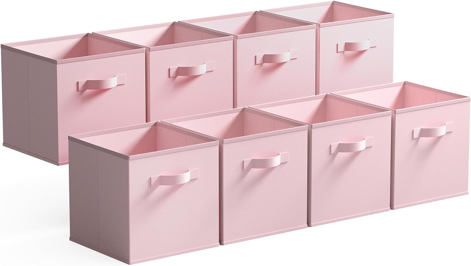 image:imageGRANNY SAYS Cube Storage Bins 11 Inch 6 Pack Storage Cube Organizer Foldable Fabric Storage Boxes with Handle Decorative Clothing Storage Baskets for Shelves Closet PinkPink