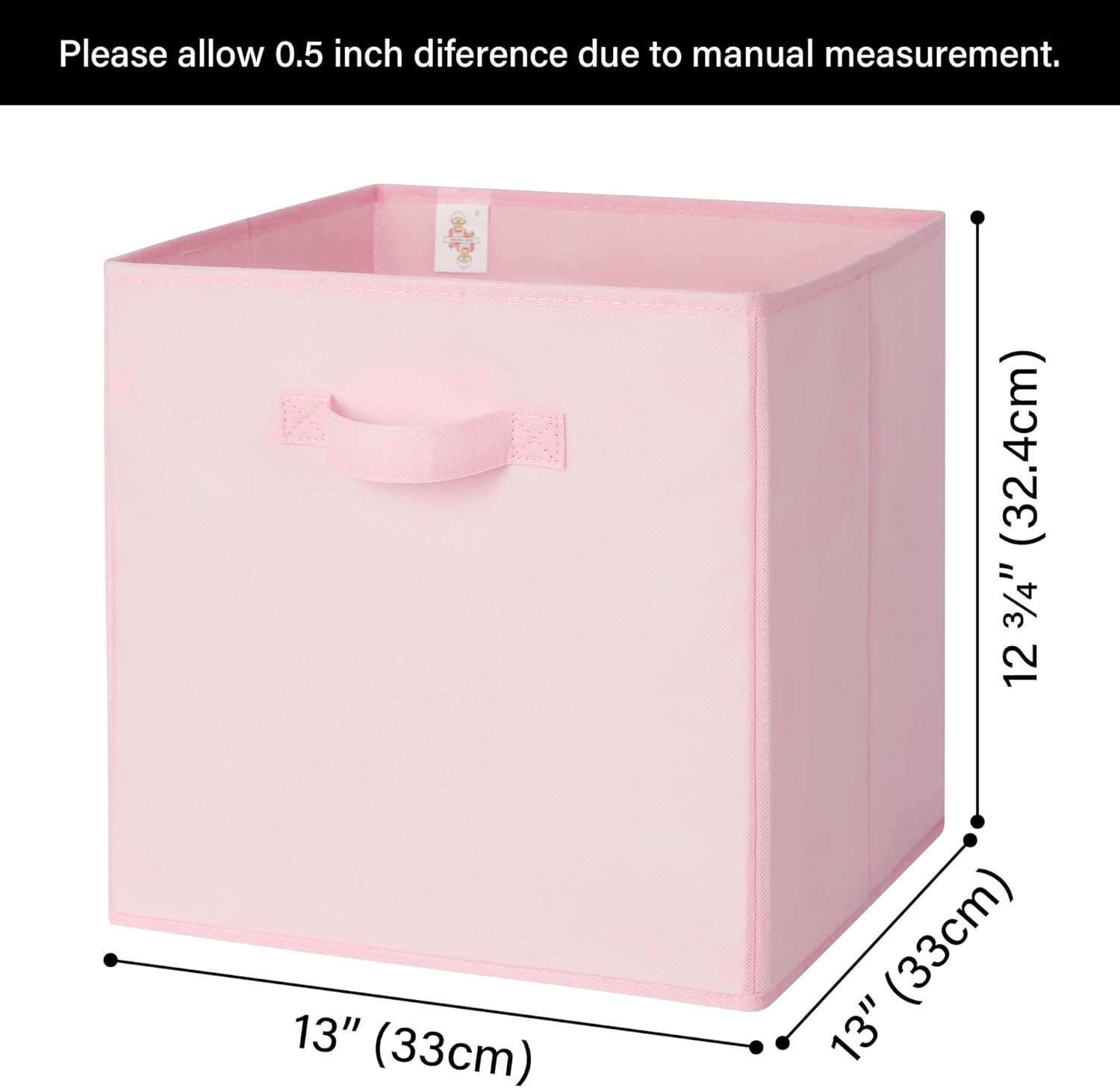 image:imageGRANNY SAYS Cube Storage Bins 11 Inch 6 Pack Storage Cube Organizer Foldable Fabric Storage Boxes with Handle Decorative Clothing Storage Baskets for Shelves Closet PinkPink