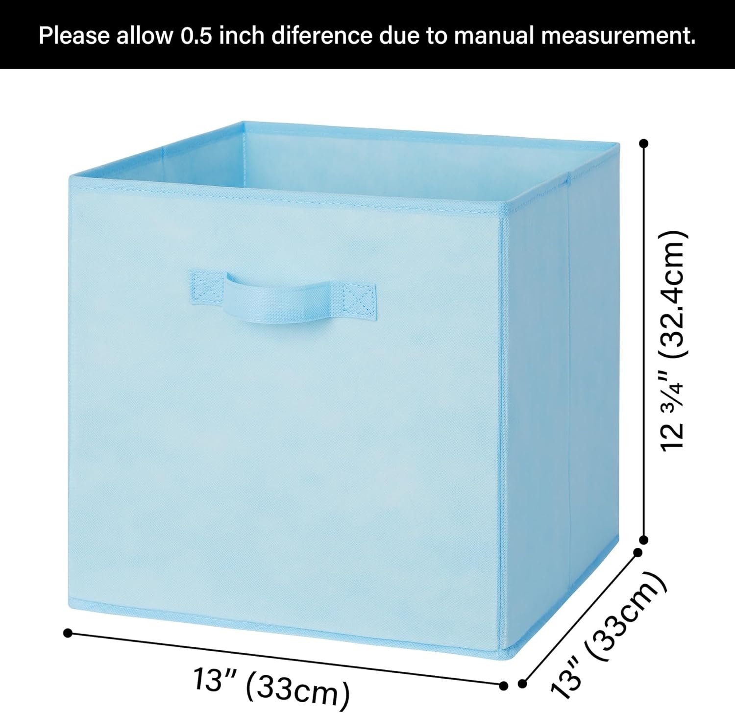 image:imageGRANNY SAYS Cube Storage Bins 11 Inch 6 Pack Storage Cube Organizer Foldable Fabric Storage Boxes with Handle Decorative Clothing Storage Baskets for Shelves Closet PinkPastel