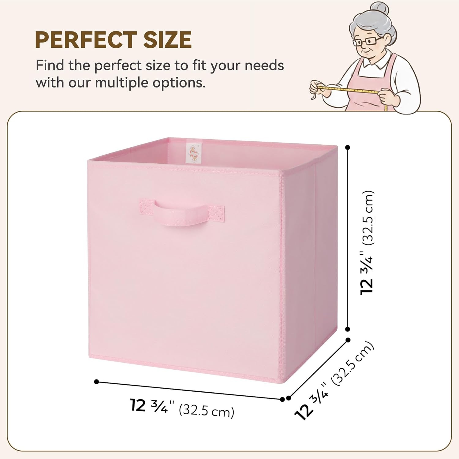 image:imageGRANNY SAYS Cube Storage Bins 11 Inch 6 Pack Storage Cube Organizer Foldable Fabric Storage Boxes with Handle Decorative Clothing Storage Baskets for Shelves Closet PinkPink Gradient