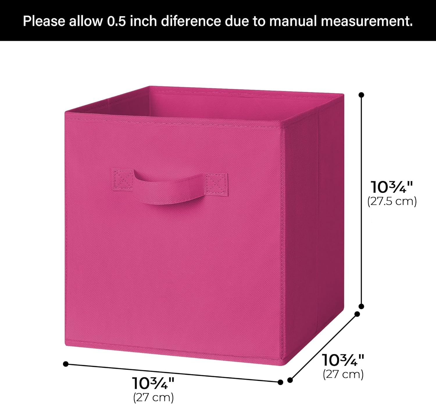 image:imageGRANNY SAYS Cube Storage Bins 11 Inch 6 Pack Storage Cube Organizer Foldable Fabric Storage Boxes with Handle Decorative Clothing Storage Baskets for Shelves Closet PinkPink Gradient