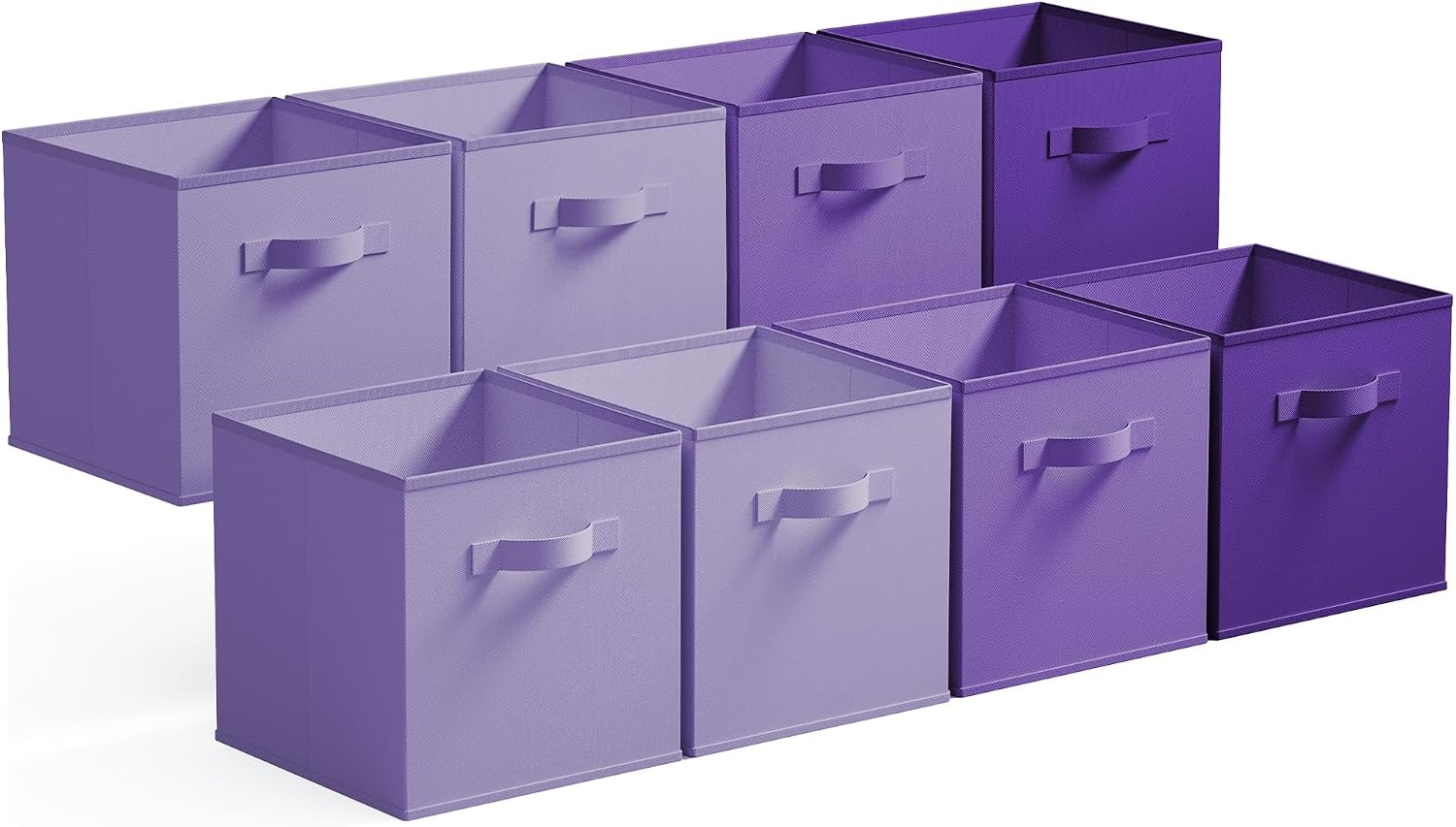 image:imageGRANNY SAYS Cube Storage Bins 11 Inch 6 Pack Storage Cube Organizer Foldable Fabric Storage Boxes with Handle Decorative Clothing Storage Baskets for Shelves Closet PinkPurple Gradient