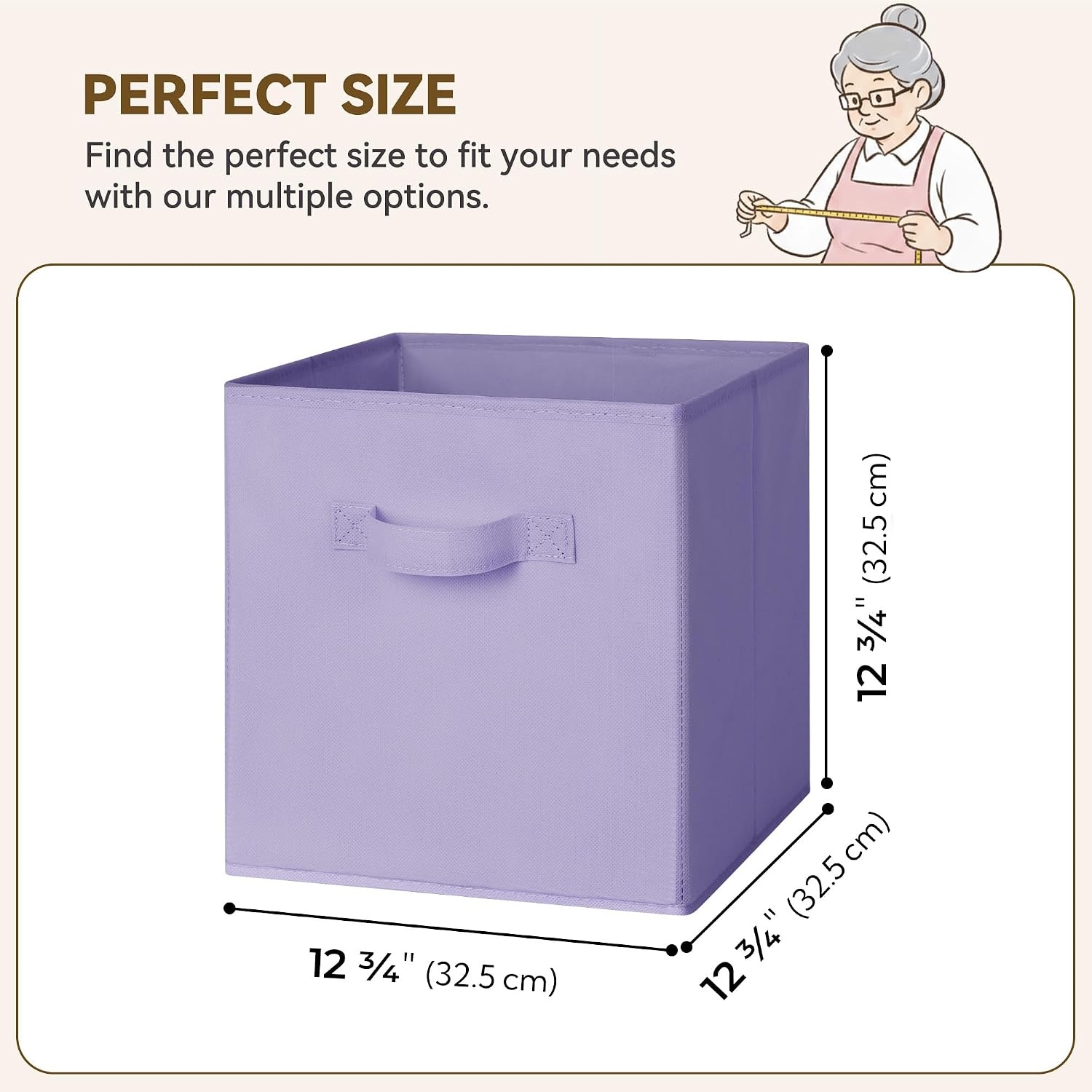 image:imageGRANNY SAYS Cube Storage Bins 11 Inch 6 Pack Storage Cube Organizer Foldable Fabric Storage Boxes with Handle Decorative Clothing Storage Baskets for Shelves Closet PinkPurple Gradient