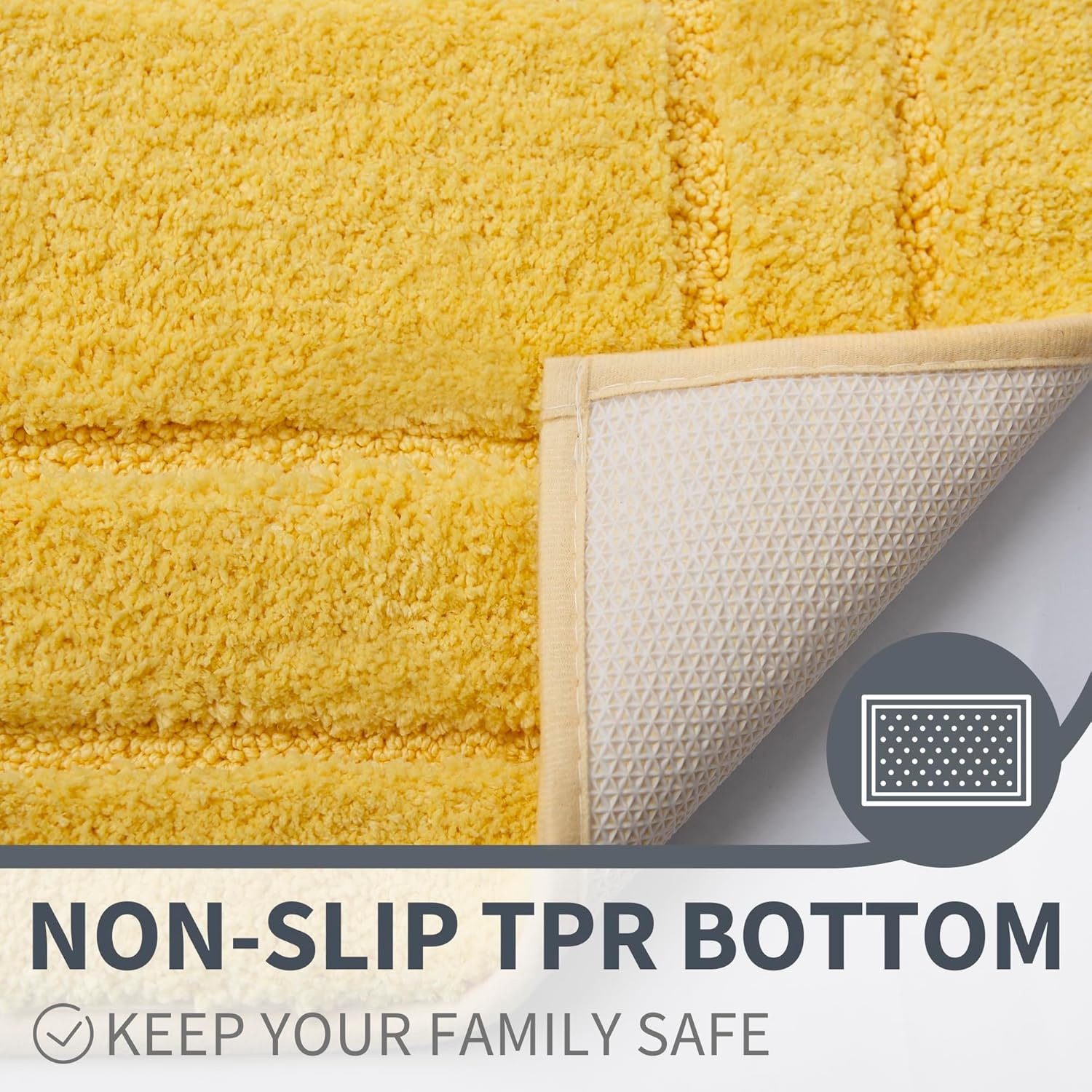 image:imageGRANNY SAYS Gray Bathroom Rugs Bath Mats for Bathroom NonSlip Super Soft and Water Absorbent Microfiber Bath Rugs Machine Wash Dry Bath Rugs for Floor Tub and Shower 16 x 24Yellow