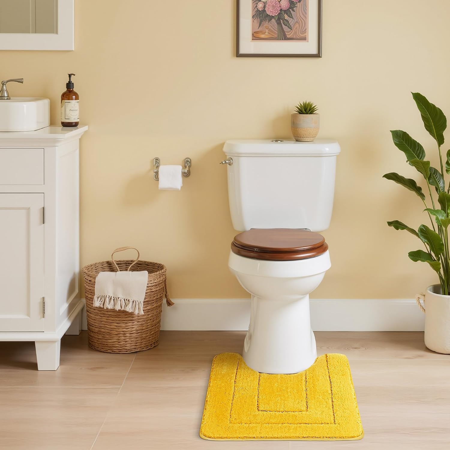 image:imageGRANNY SAYS Gray Bathroom Rugs Bath Mats for Bathroom NonSlip Super Soft and Water Absorbent Microfiber Bath Rugs Machine Wash Dry Bath Rugs for Floor Tub and Shower 16 x 24Yellow