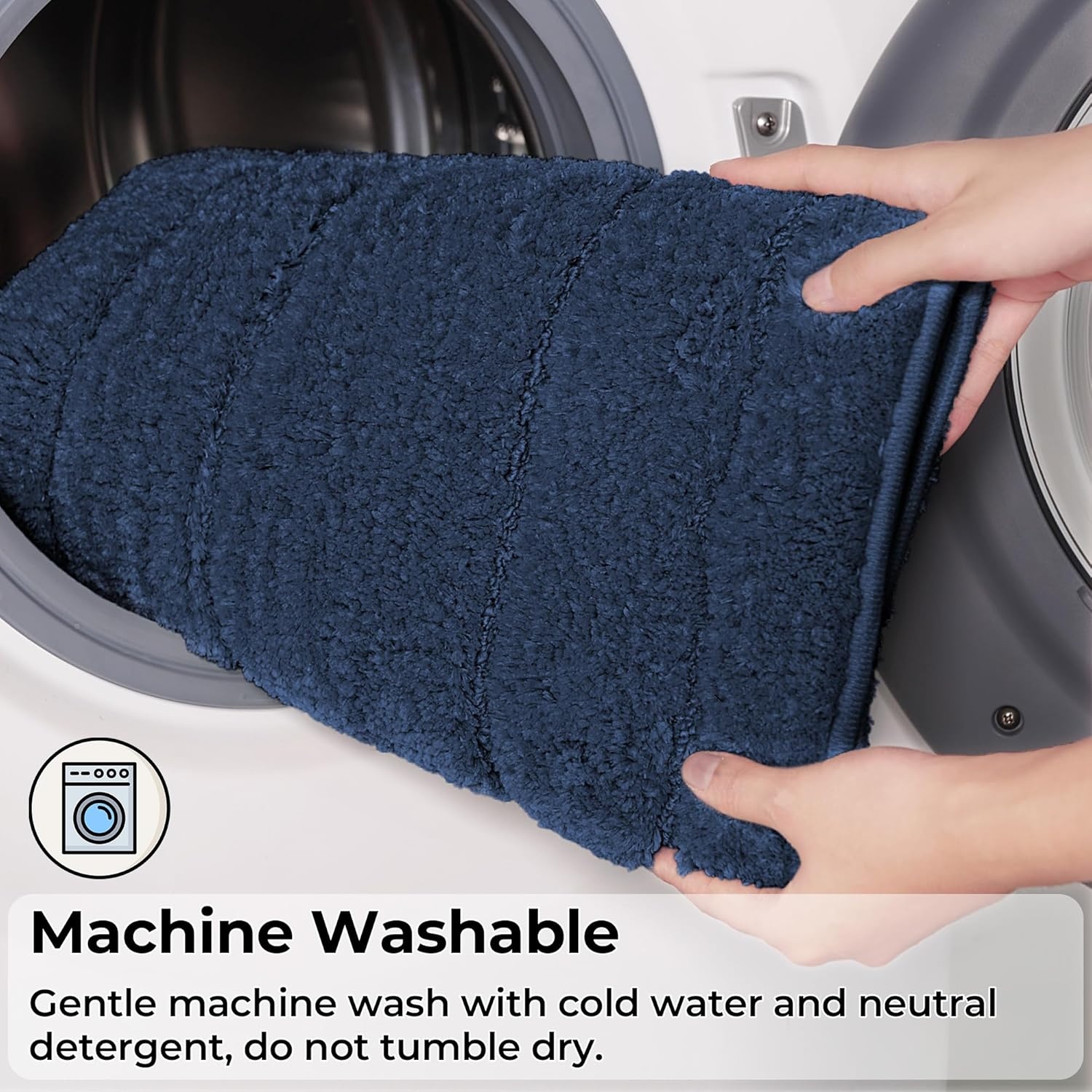 image:imageGRANNY SAYS Gray Bathroom Rugs Bath Mats for Bathroom NonSlip Super Soft and Water Absorbent Microfiber Bath Rugs Machine Wash Dry Bath Rugs for Floor Tub and Shower 16 x 24Deep Blue